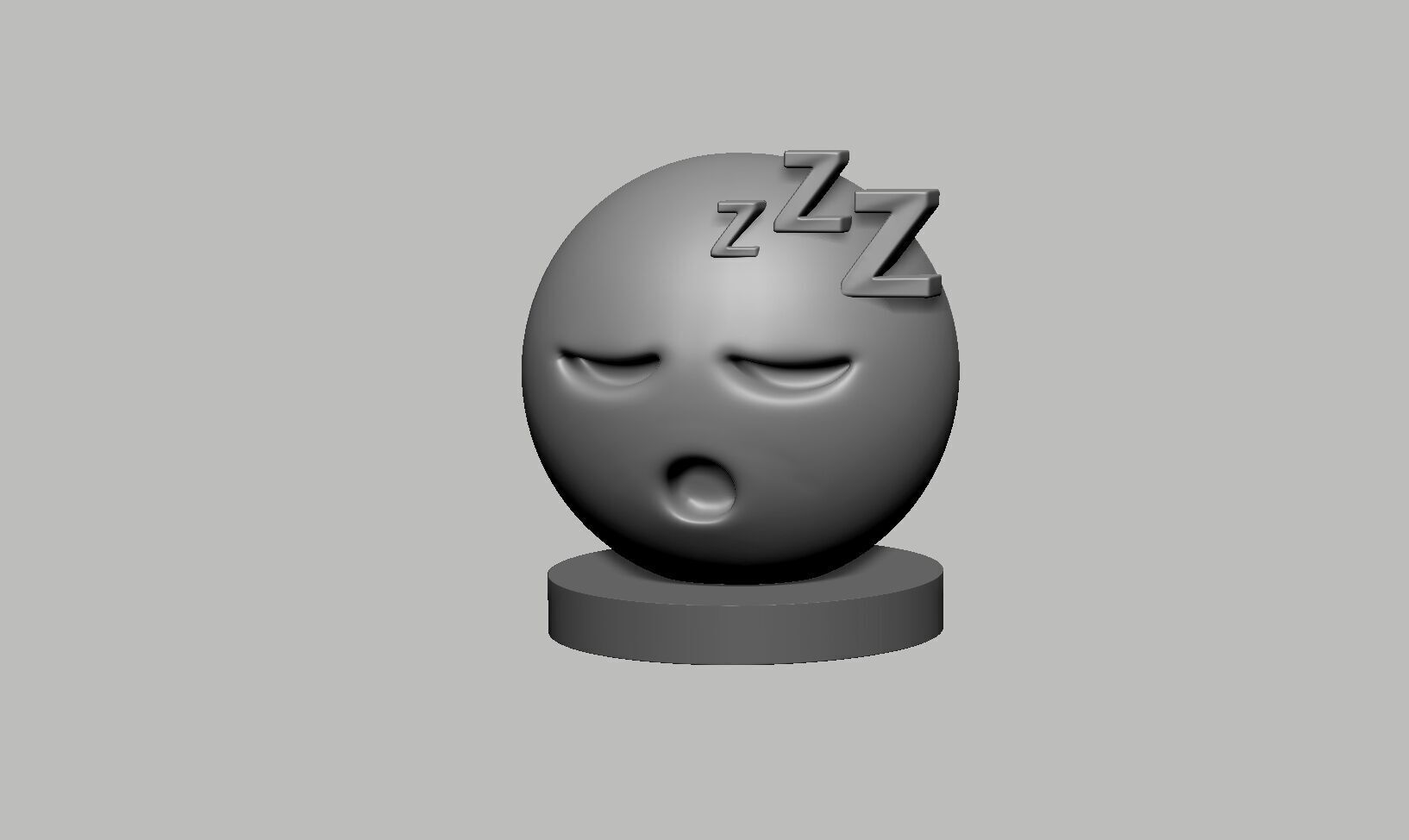 Emoji sleeping face Emoji Headphone Stand  3D print model_7