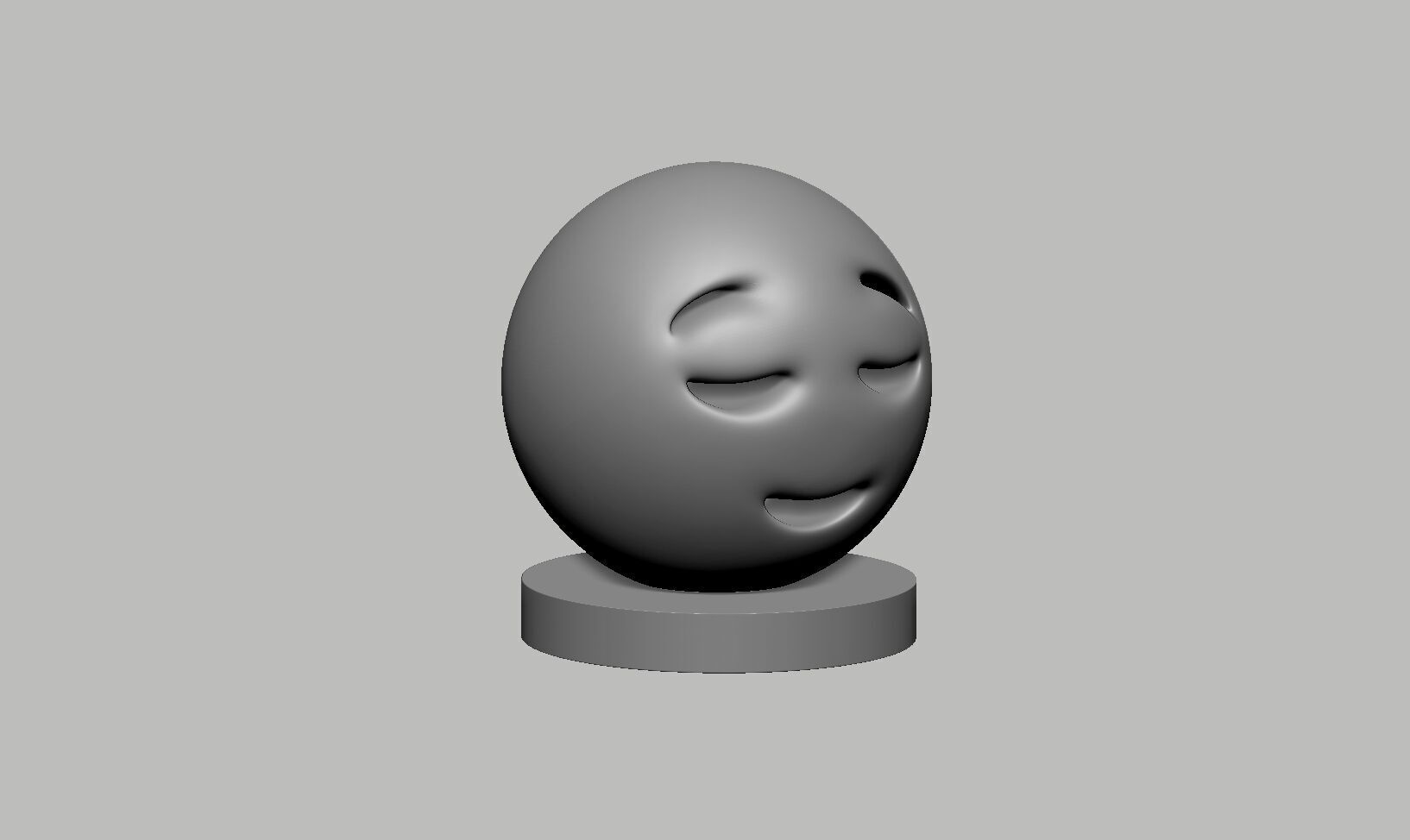 Emoji Relieved face Emoji Headphone Stand 3D print model_5
