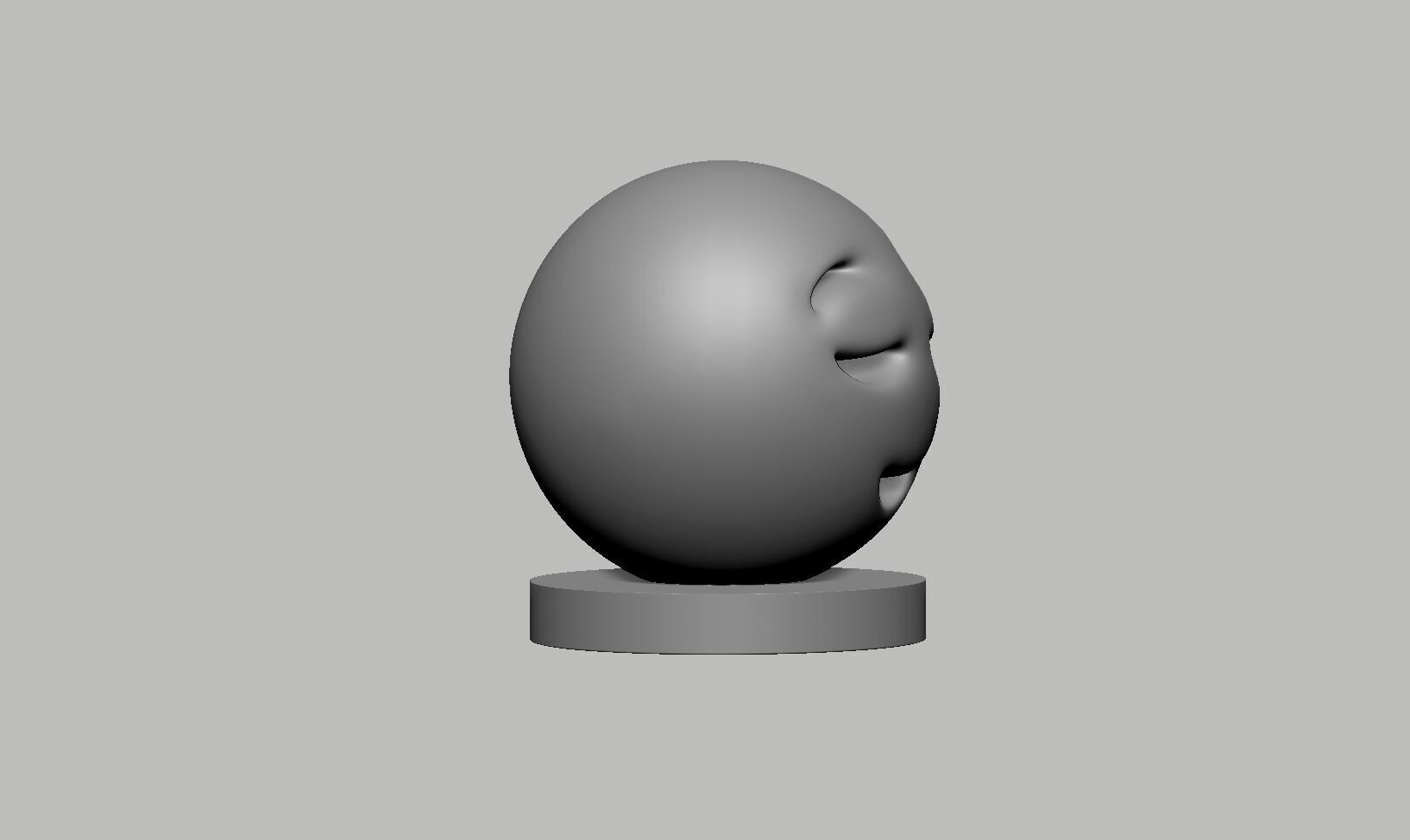 Emoji Relieved face Emoji Headphone Stand 3D print model_6