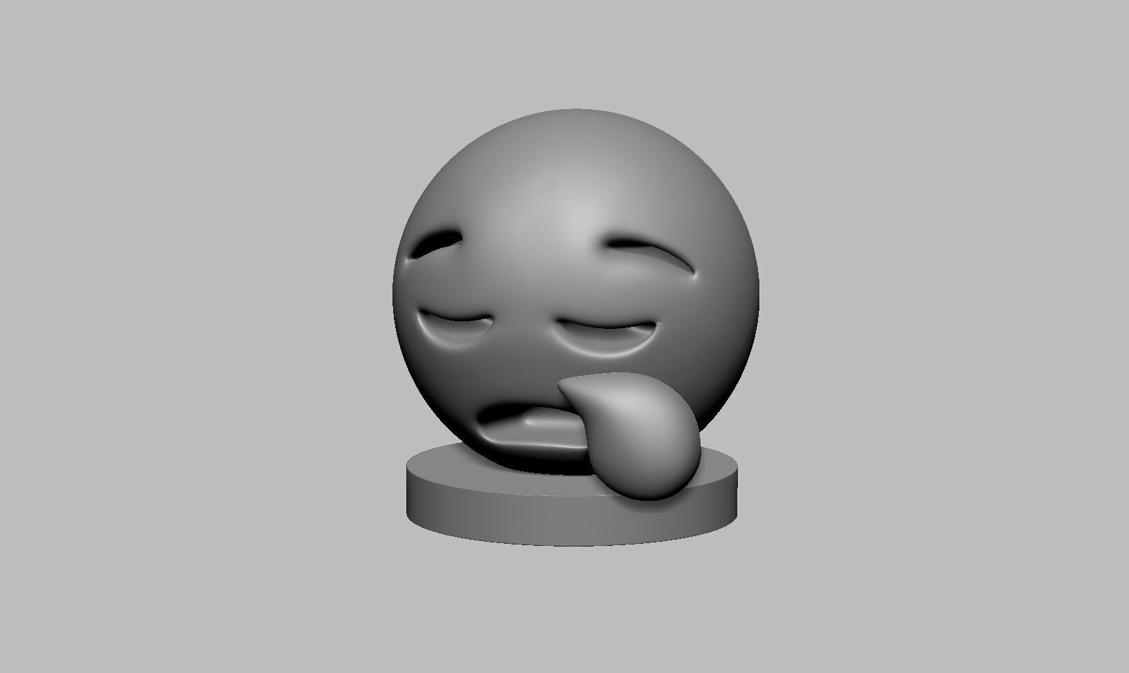Emoji sleepy face Emoji Headphone Stand 3D print model_8