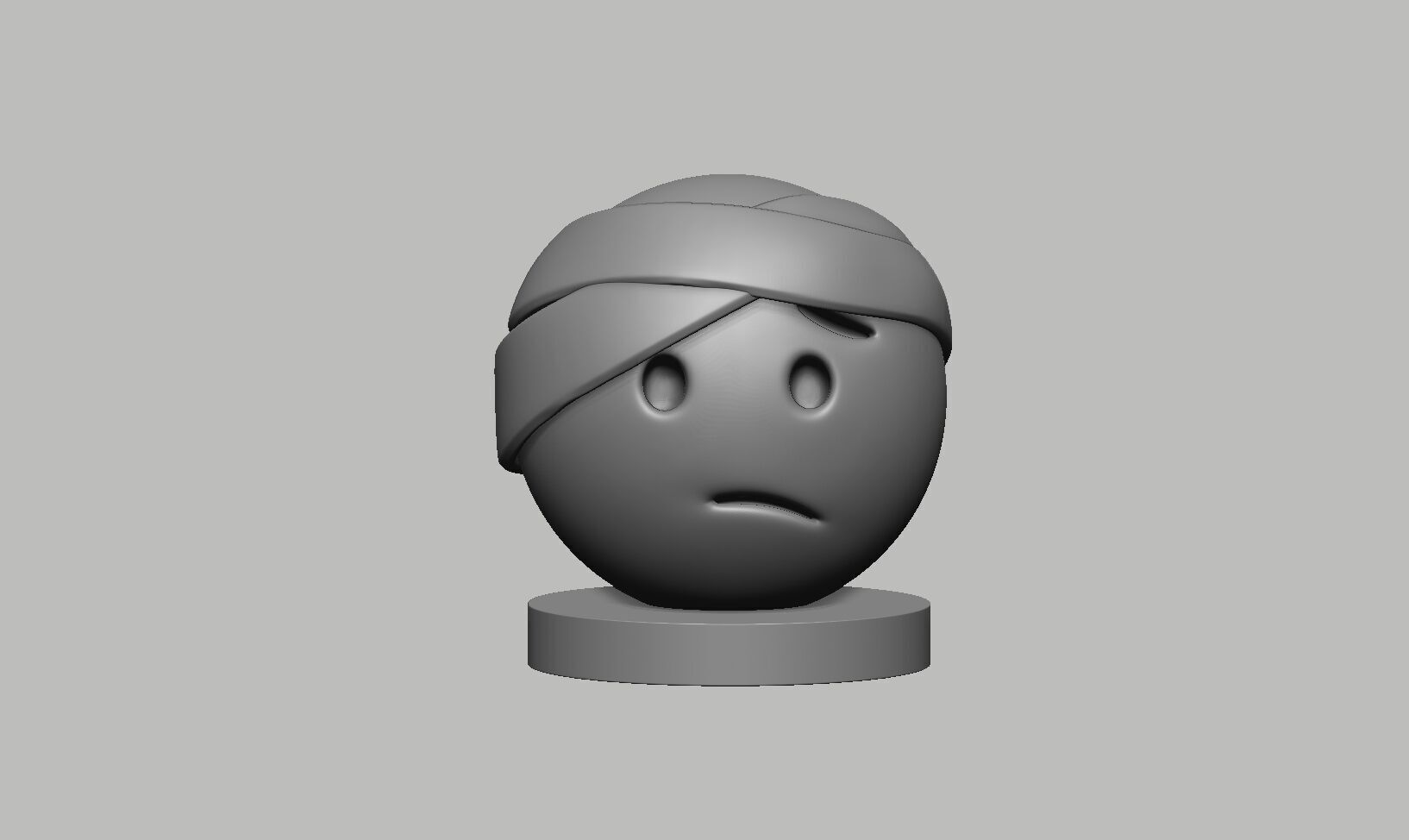 Emoji head-bandage Emoji Headphone Stand 3D print model_5