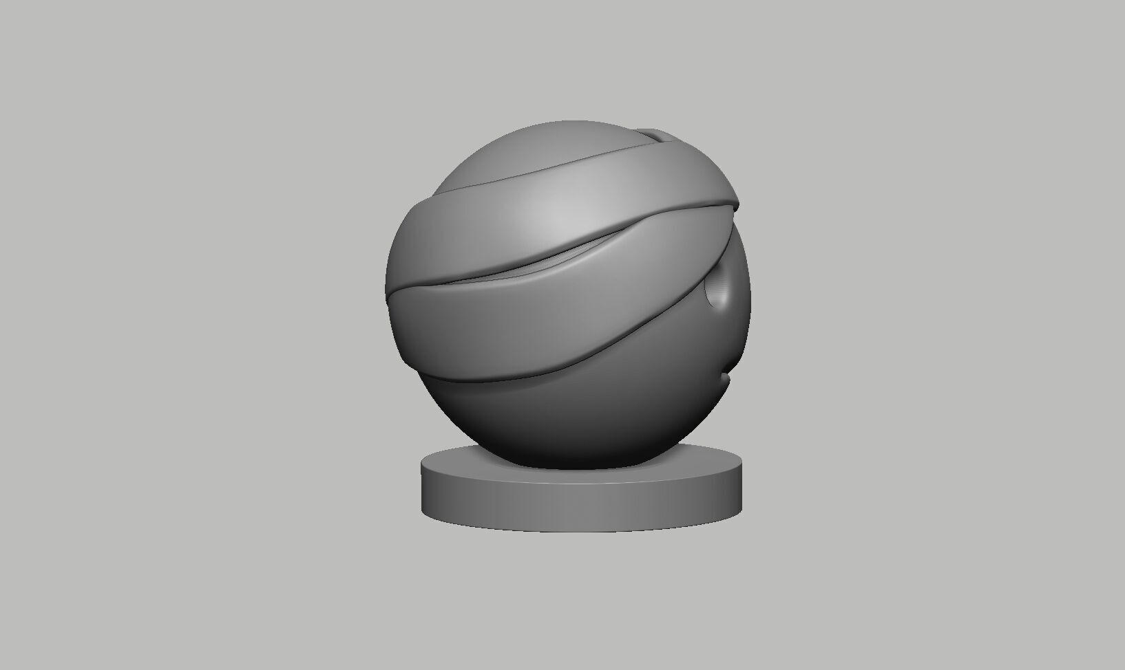 Emoji head-bandage Emoji Headphone Stand 3D print model_7