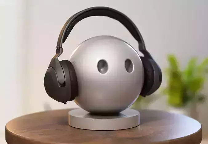 Emoji Face Without Mouth Emoji Headphone Stand