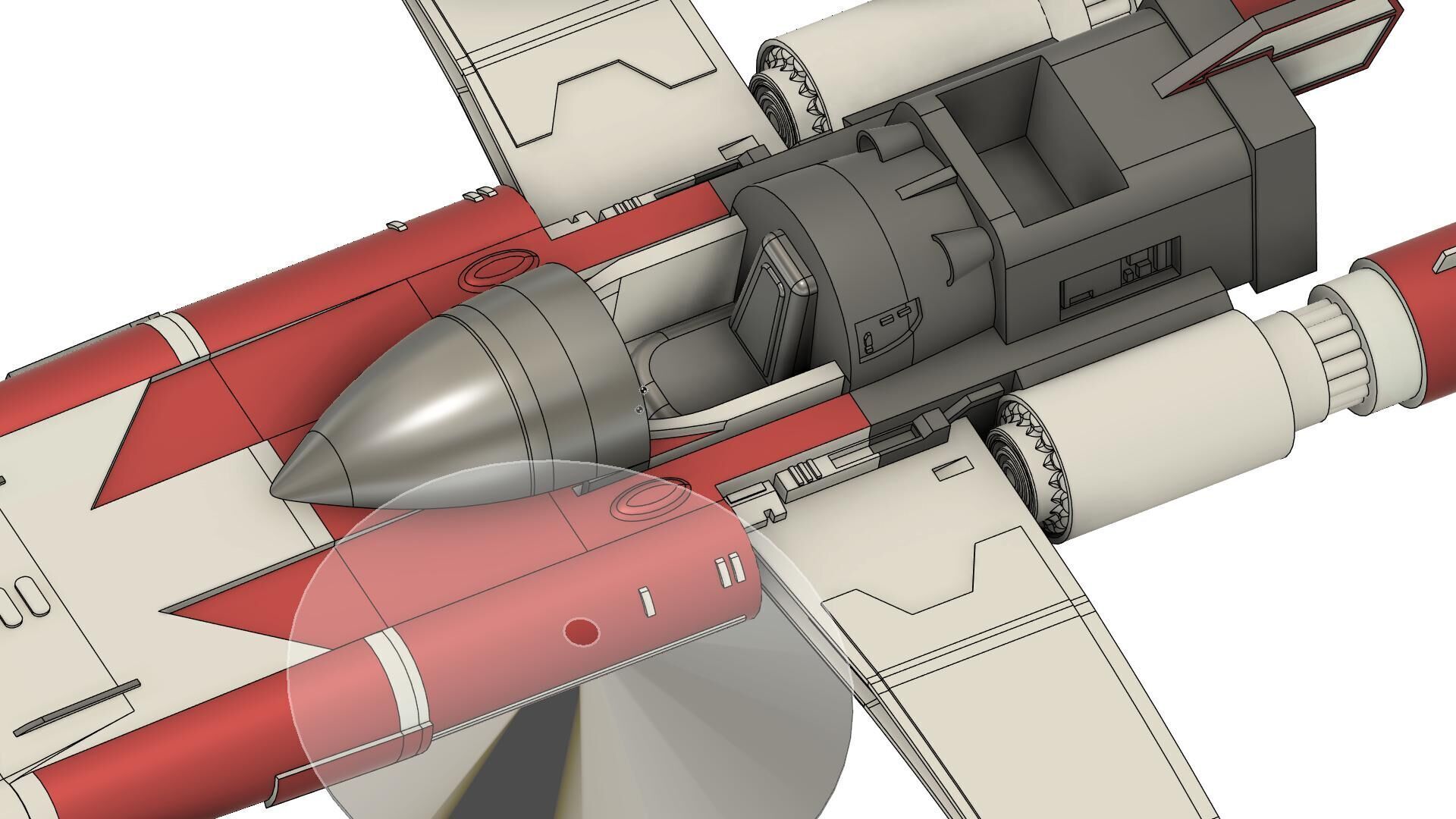Star Wars Red ace the resistance 3D print model_5