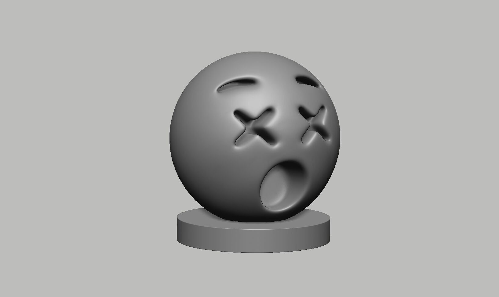Emoji dizzy face Emoji Headphone Stand 3D print model_5