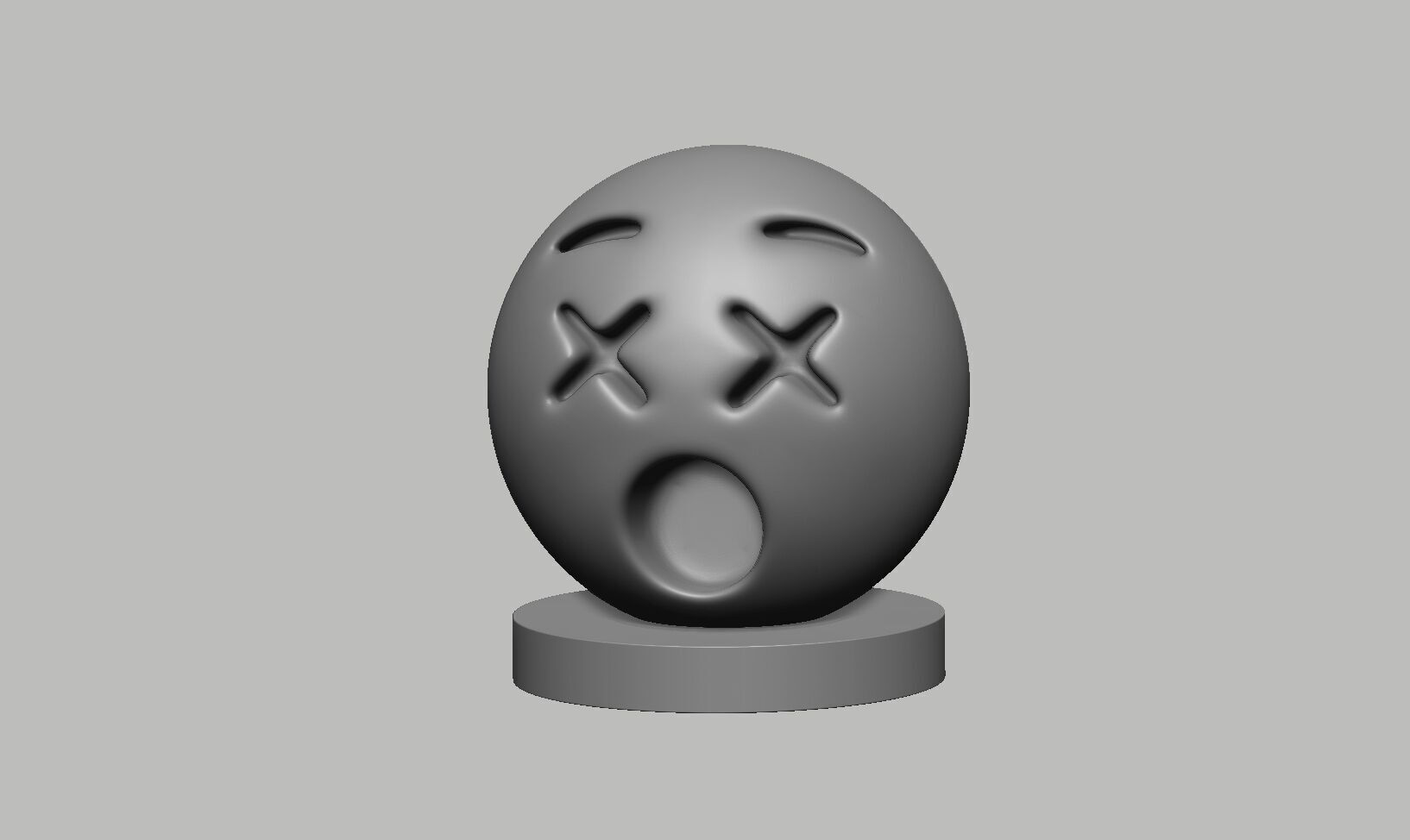 Emoji dizzy face Emoji Headphone Stand 3D print model_7