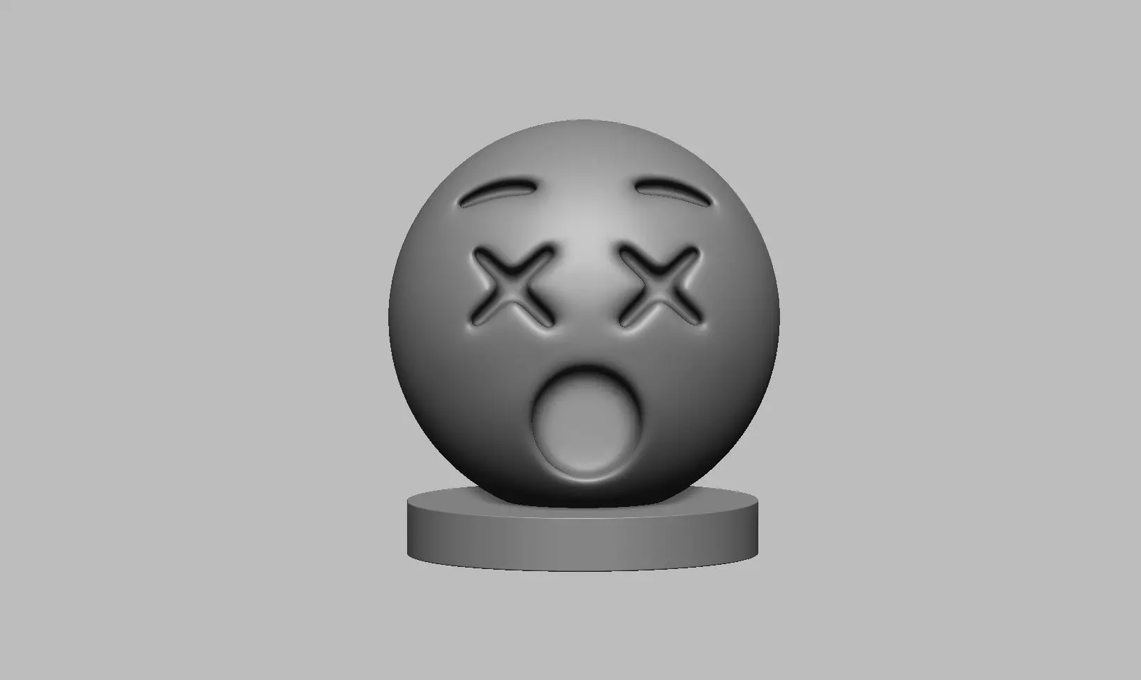 Emoji dizzy face Emoji Headphone Stand 3D print model_0