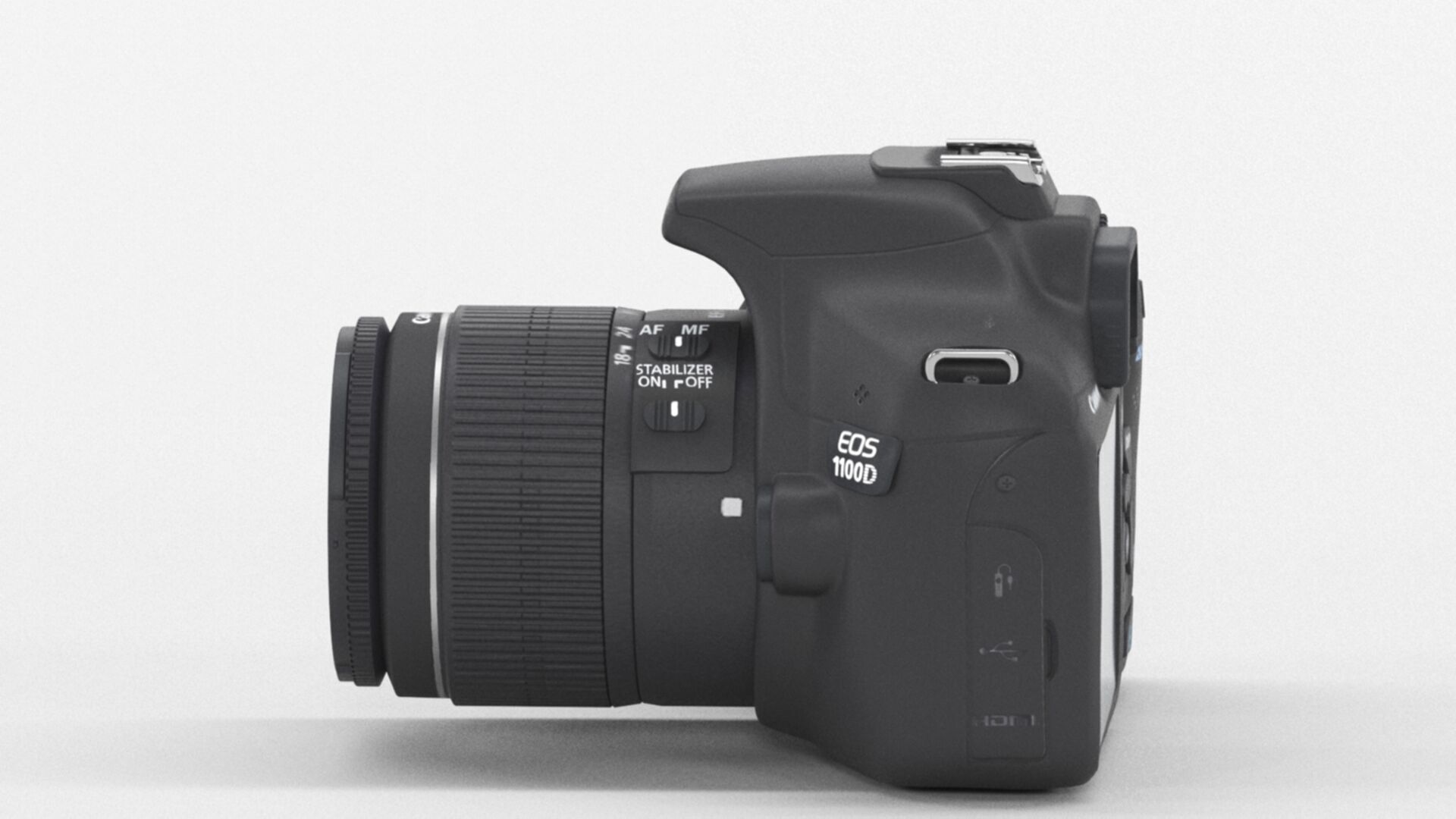 Canon EOS 1100D Kit Reflex 12 Low-poly 3D model_5