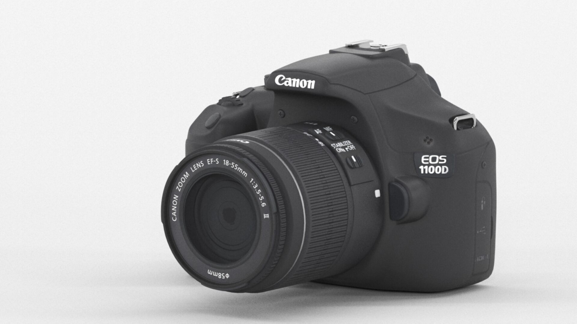 Canon EOS 1100D Kit Reflex 12 Low-poly 3D model_6