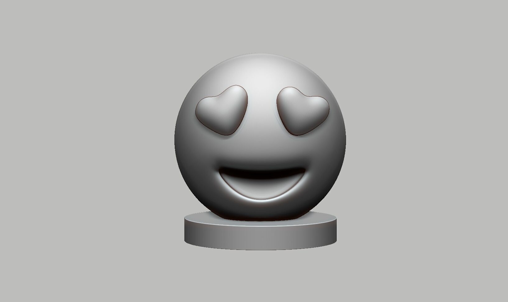 Emoji heart shaped eyes Emoji Headphone Stand 3D print model_8