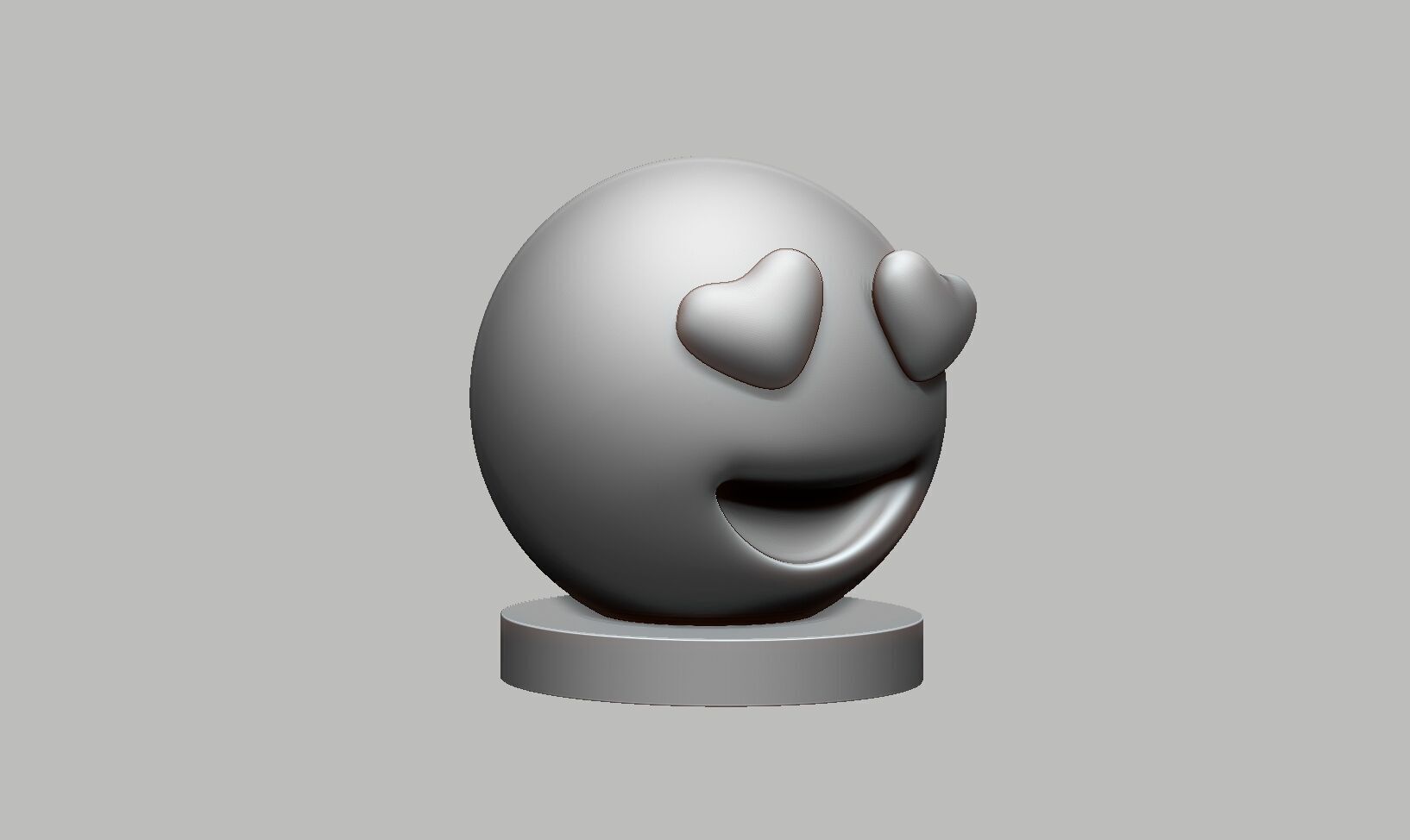 Emoji heart shaped eyes Emoji Headphone Stand 3D print model_5