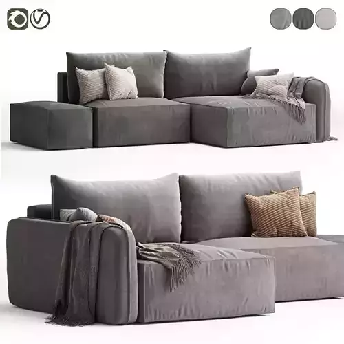 Corner sofa bed Portland 3D model