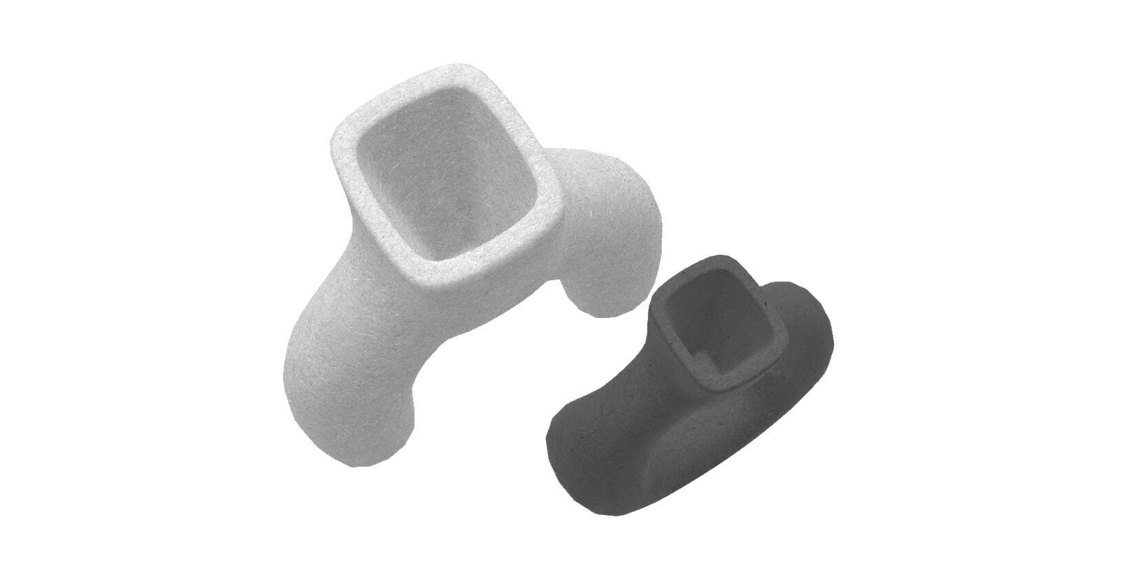 Concrete Vase Set 3D model_1