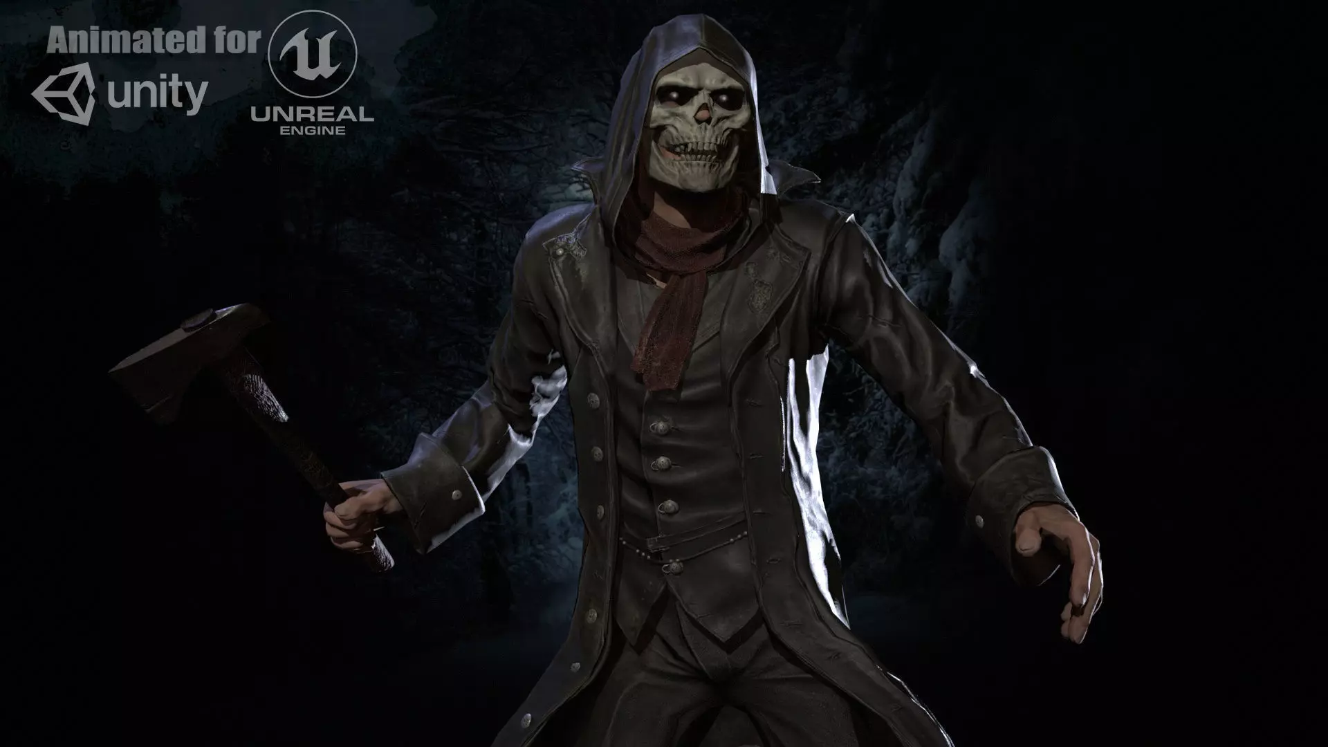 ManiacSkull Low-poly 3D model