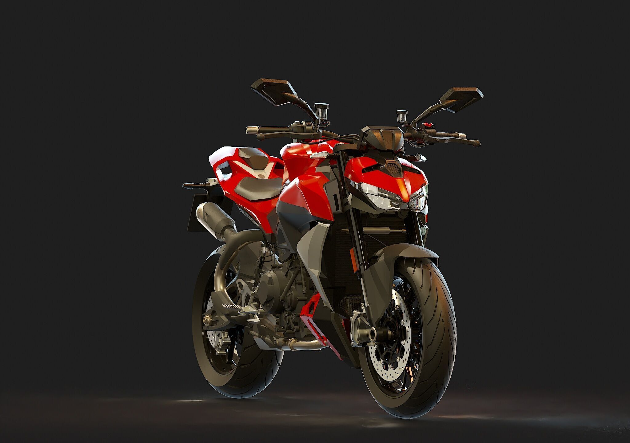 Base model Ducati Streetfighter V2 2025 3D model_8