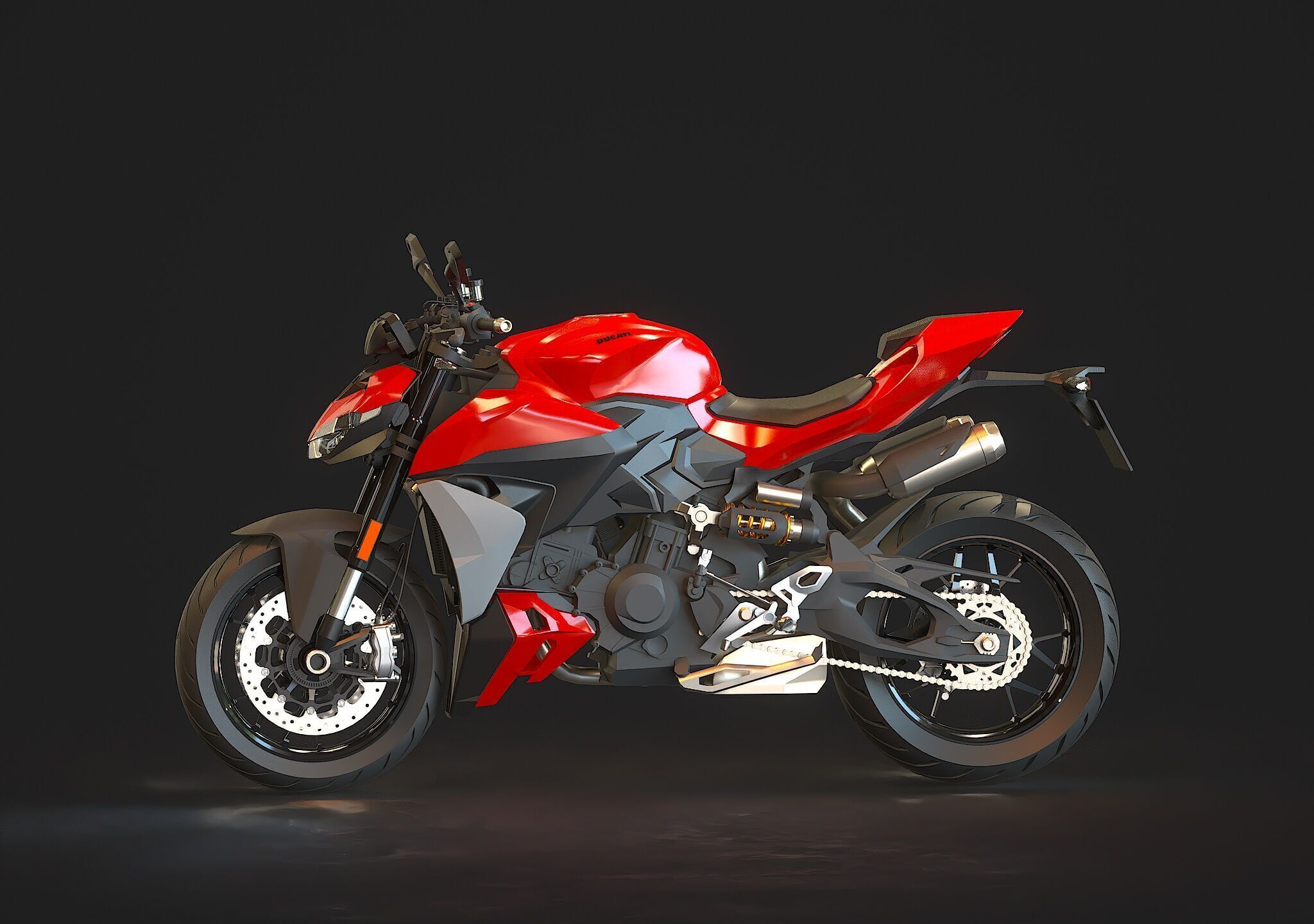 Base model Ducati Streetfighter V2 2025 3D model_3