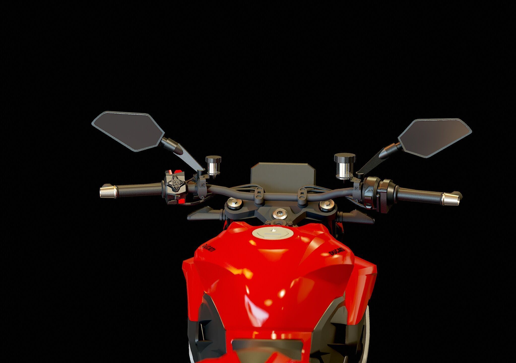 Base model Ducati Streetfighter V2 2025 3D model_9