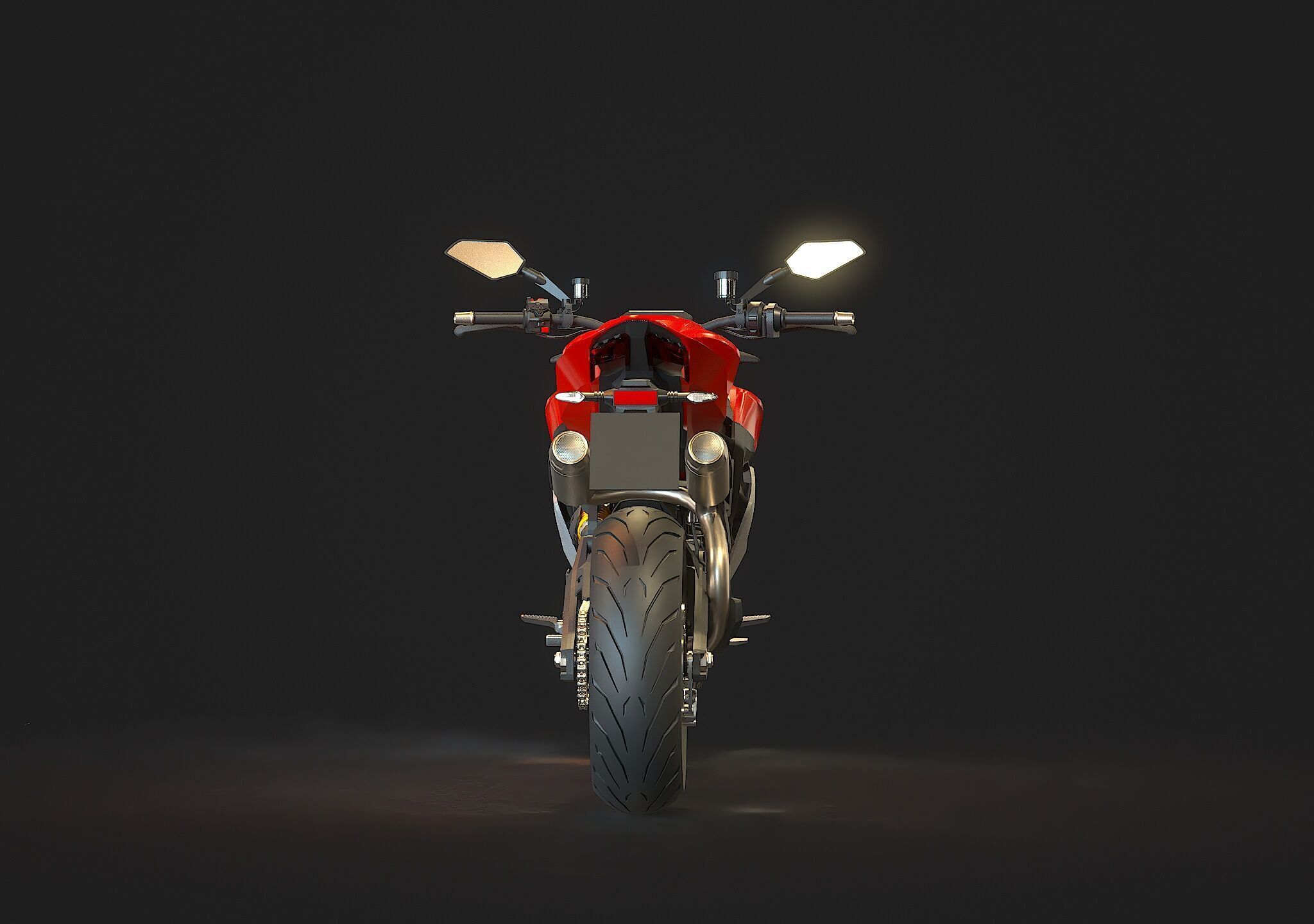 Base model Ducati Streetfighter V2 2025 3D model_7