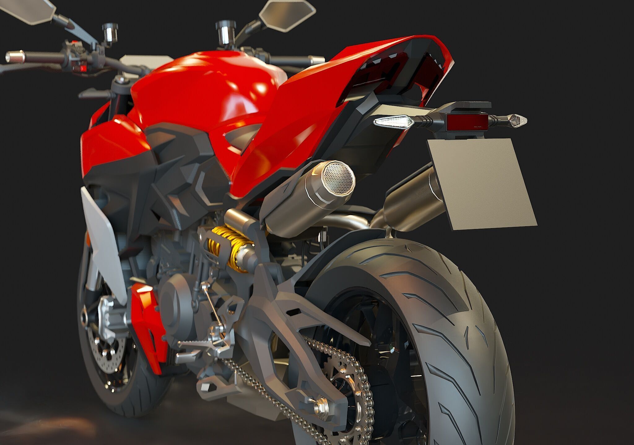 Base model Ducati Streetfighter V2 2025 3D model_11
