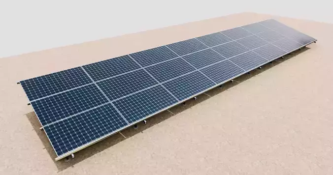 Solar Construction 3x8 Table 3D model