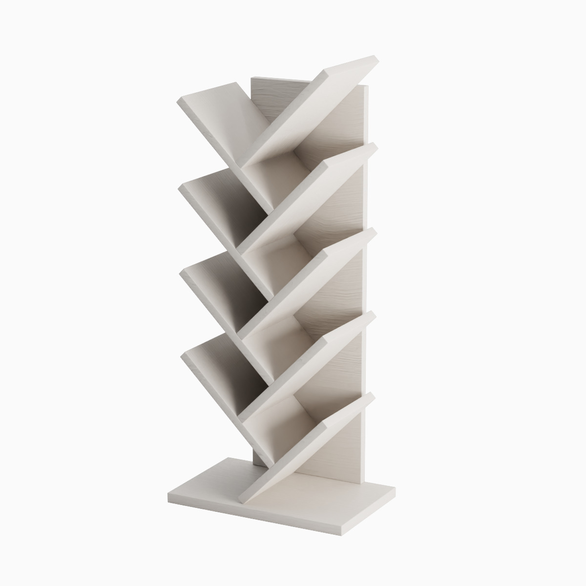 Medium Bookshelf Set Low-poly 3D model_3