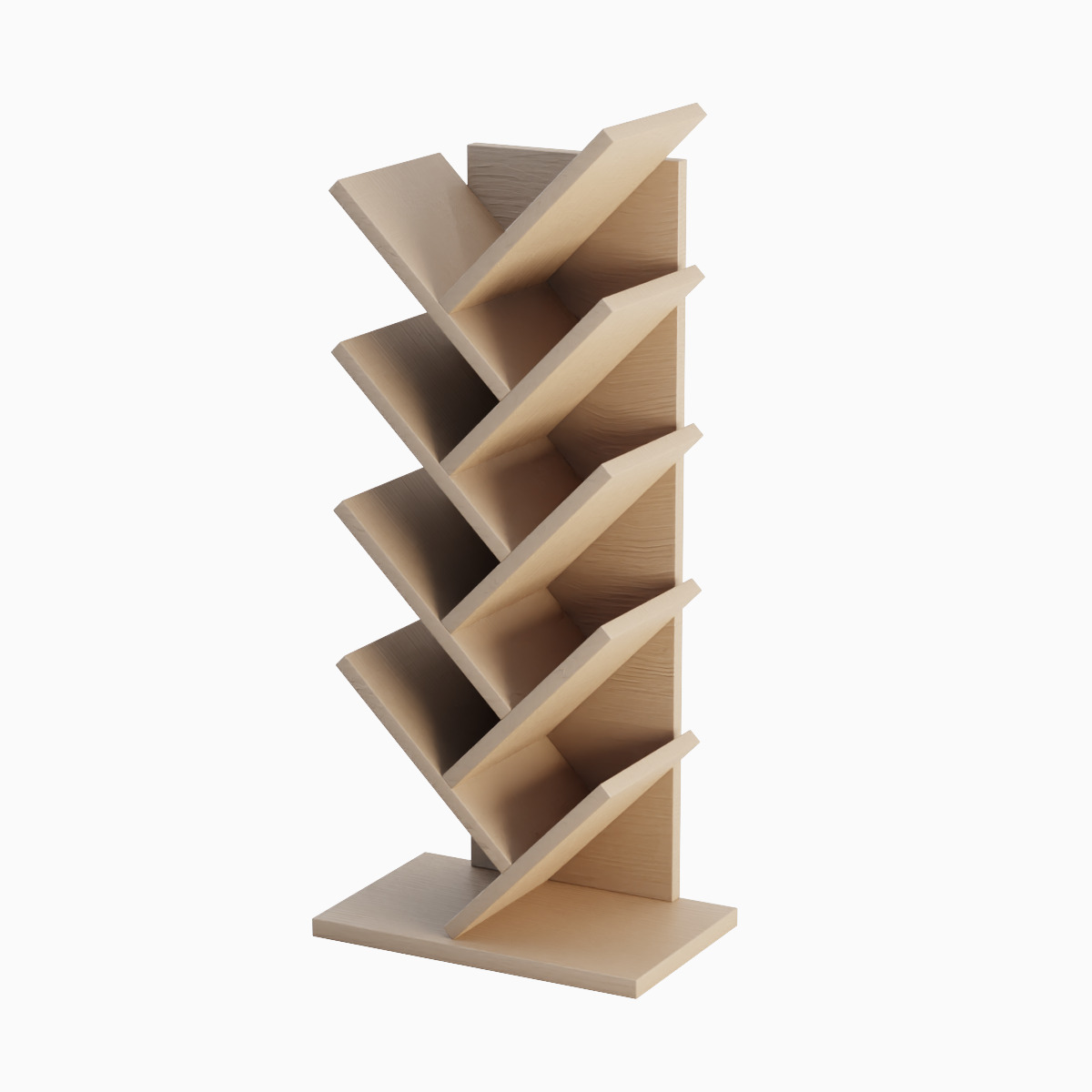 Medium Bookshelf Set Low-poly 3D model_9