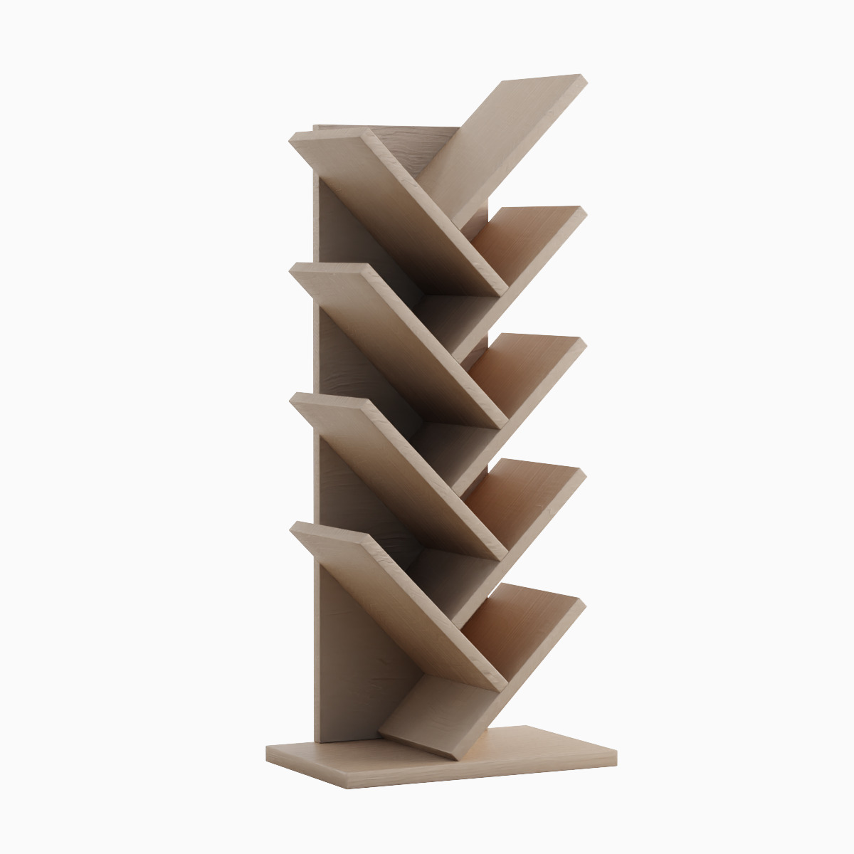 Medium Bookshelf Set Low-poly 3D model_8