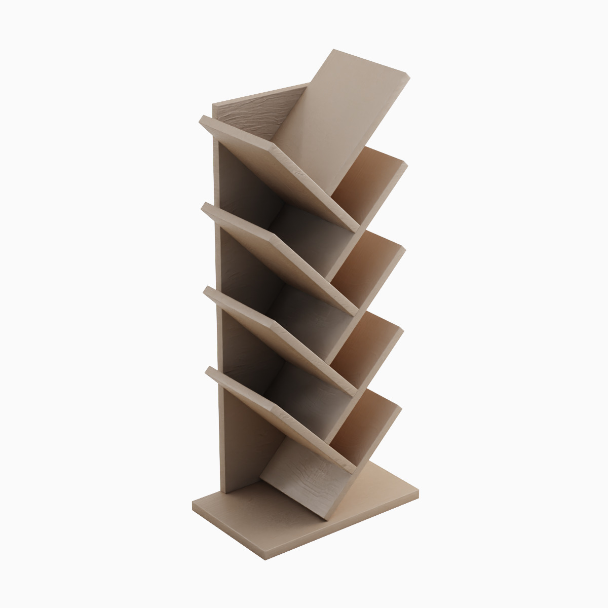 Medium Bookshelf Set Low-poly 3D model_11