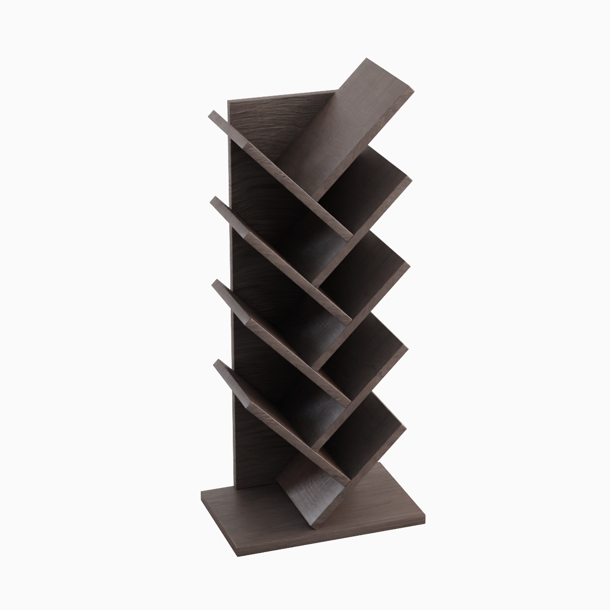 Medium Bookshelf Set Low-poly 3D model_16