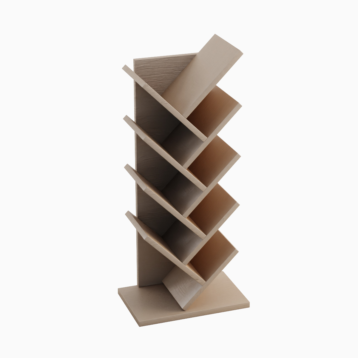 Medium Bookshelf Set Low-poly 3D model_10
