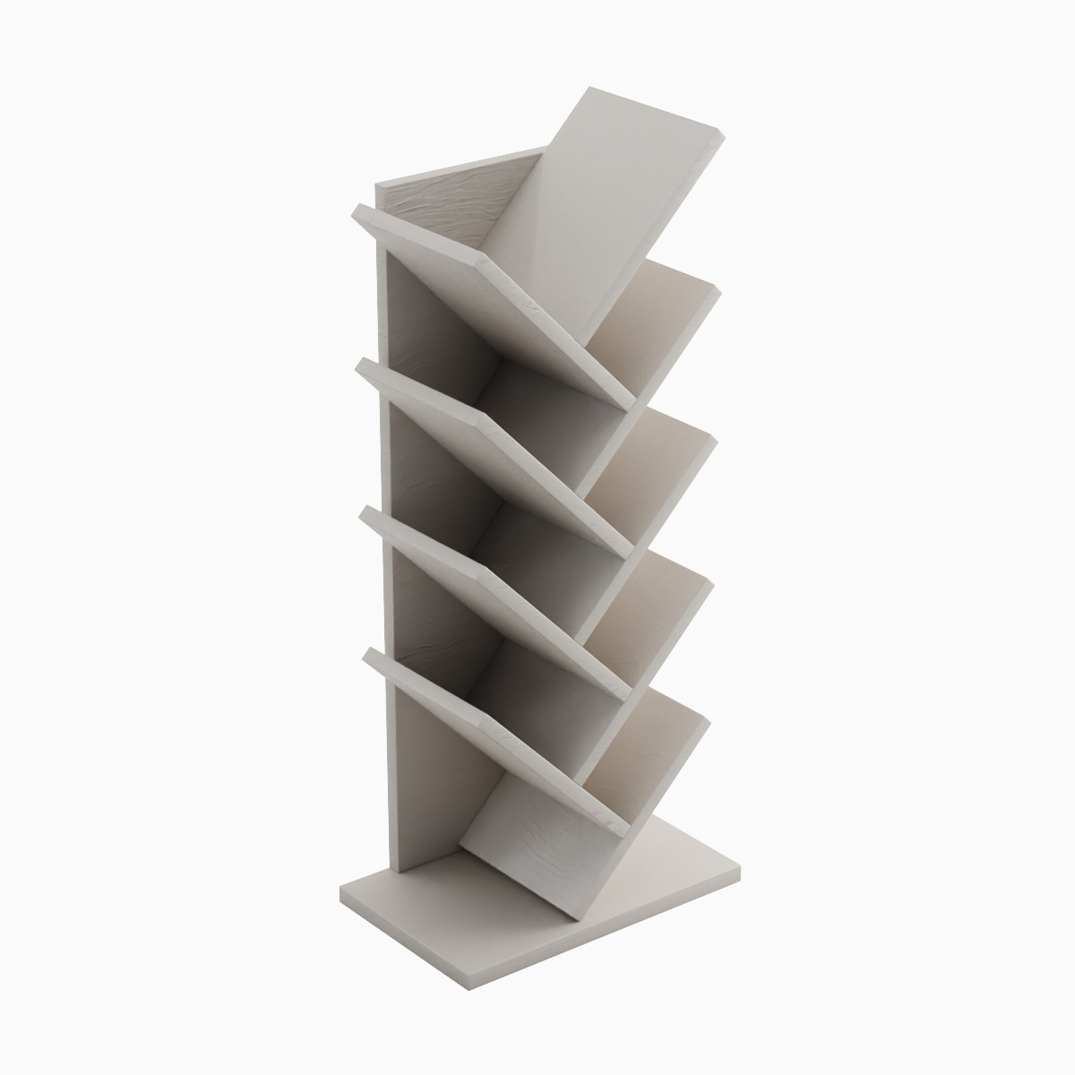 Medium Bookshelf Set Low-poly 3D model_5