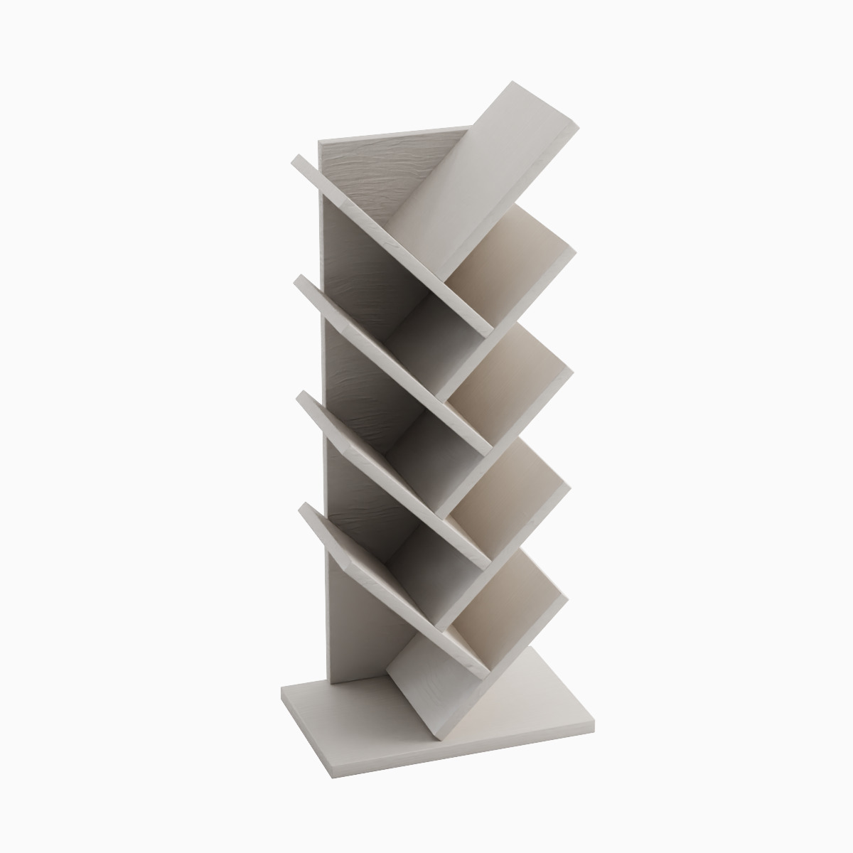 Medium Bookshelf Set Low-poly 3D model_4