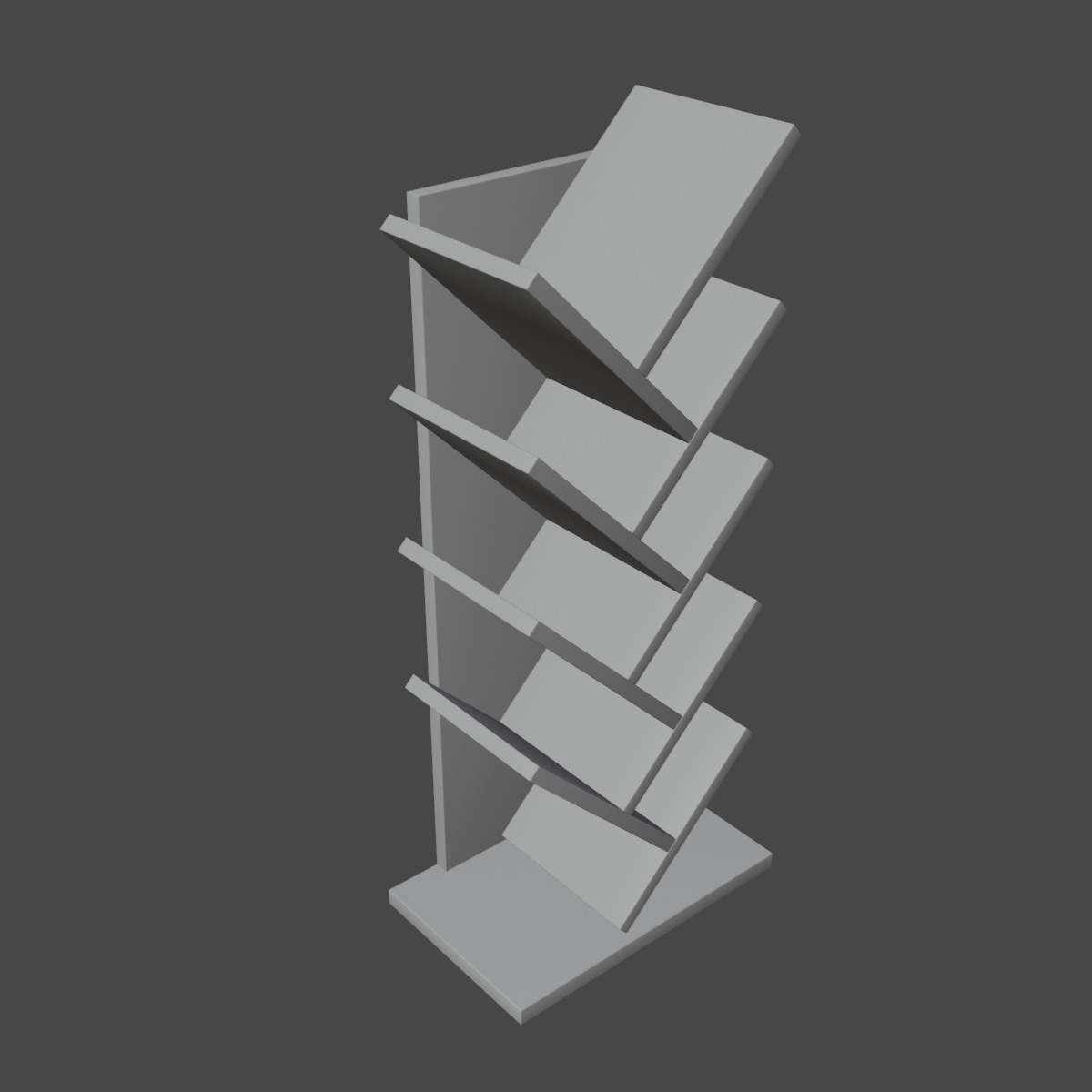 Medium Bookshelf Set Low-poly 3D model_19