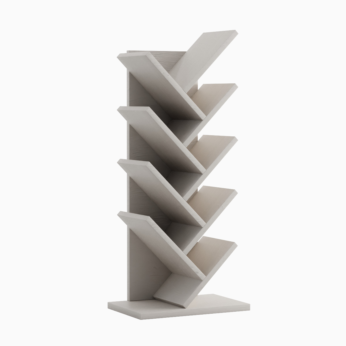 Medium Bookshelf Set Low-poly 3D model_2