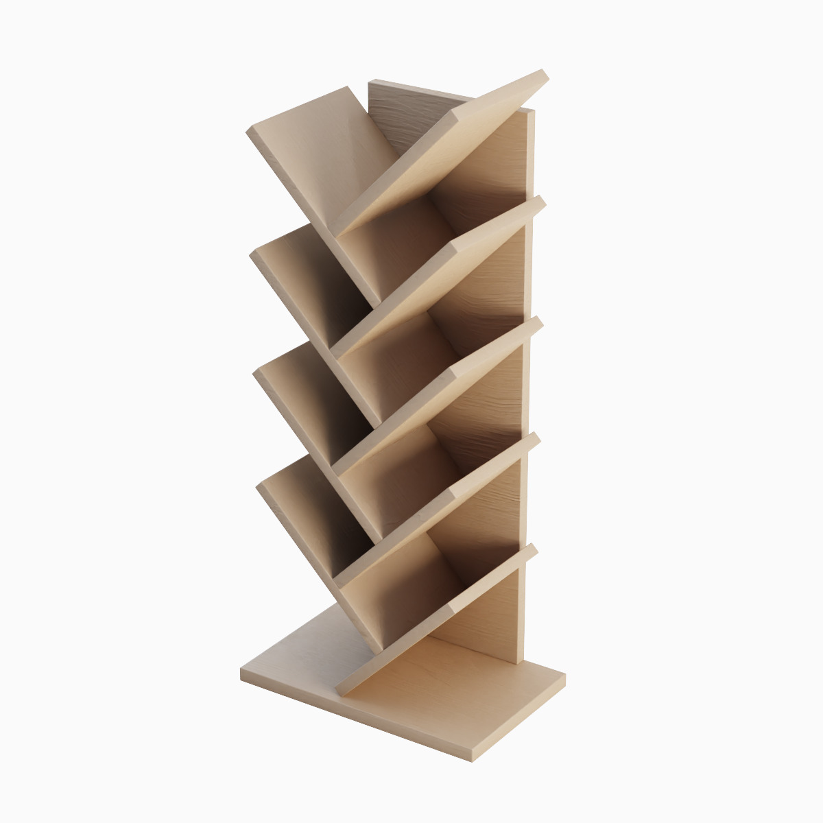 Medium Bookshelf Set Low-poly 3D model_12