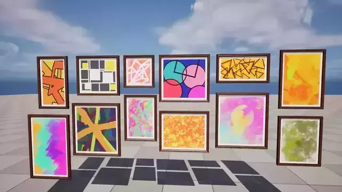Abstract Arts Low-poly 3D model