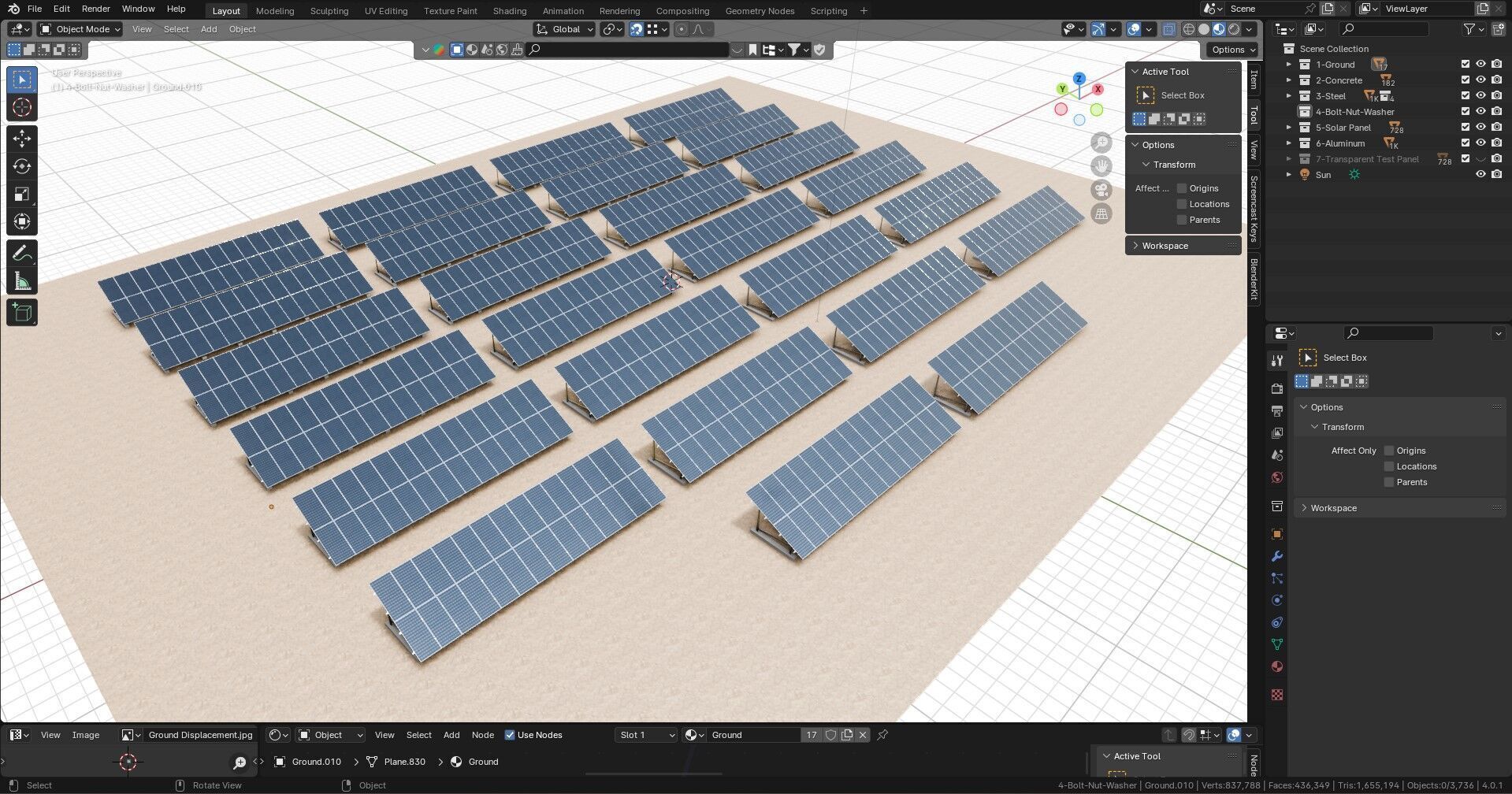 Solar Energy Irrigation Systems-No Bolt 3D model_20