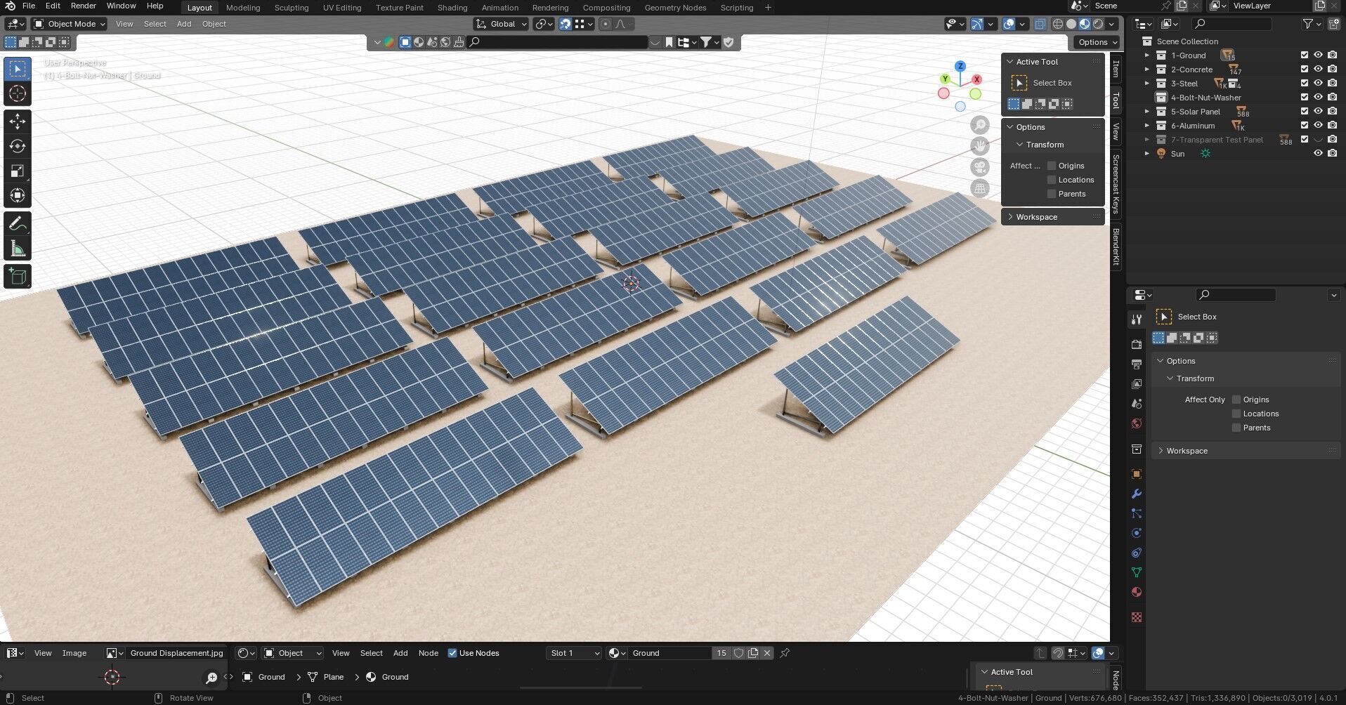 Solar Energy Irrigation Systems-No Bolt 3D model_16
