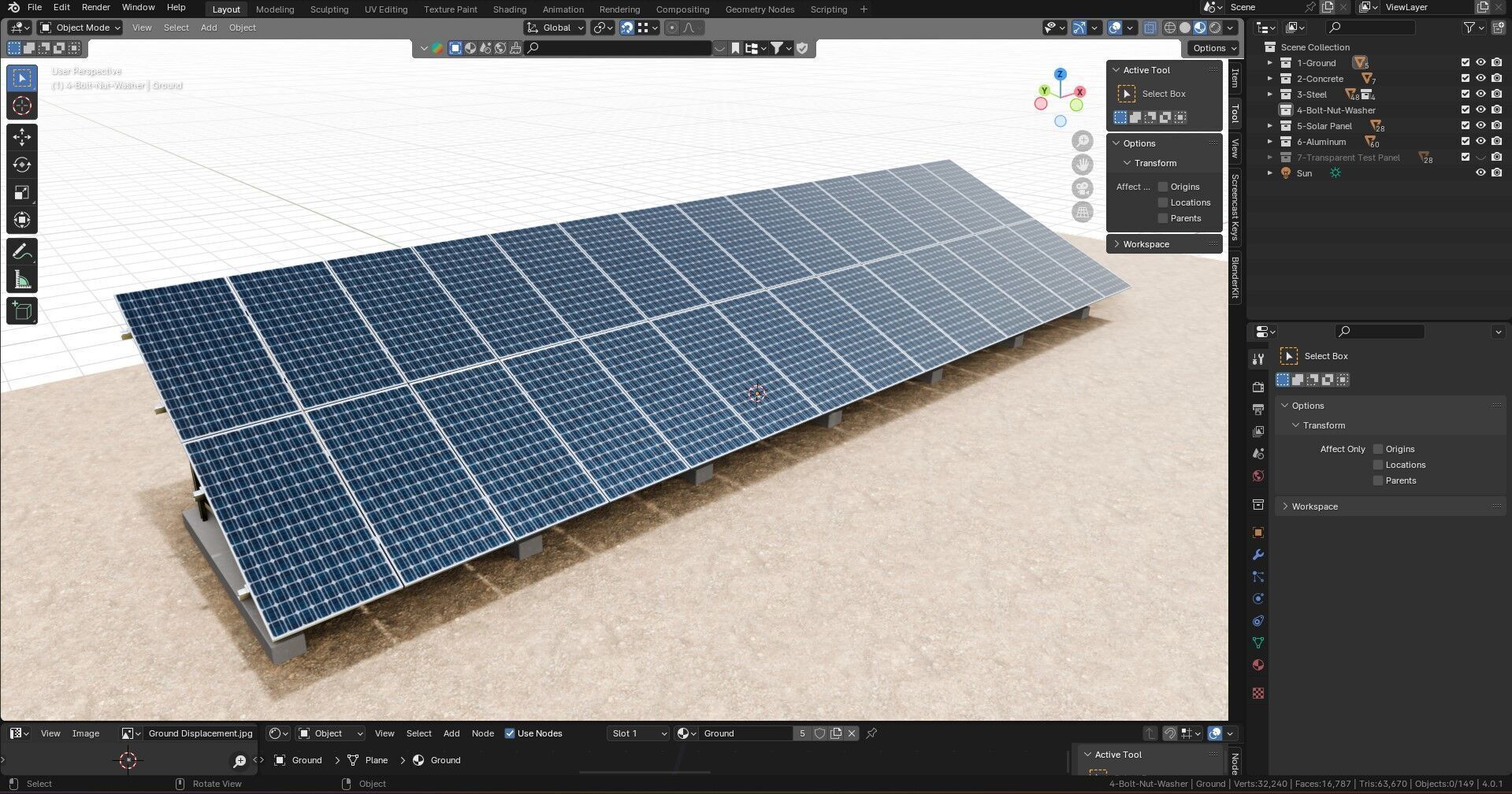 Solar Energy Irrigation Systems-No Bolt 3D model_2