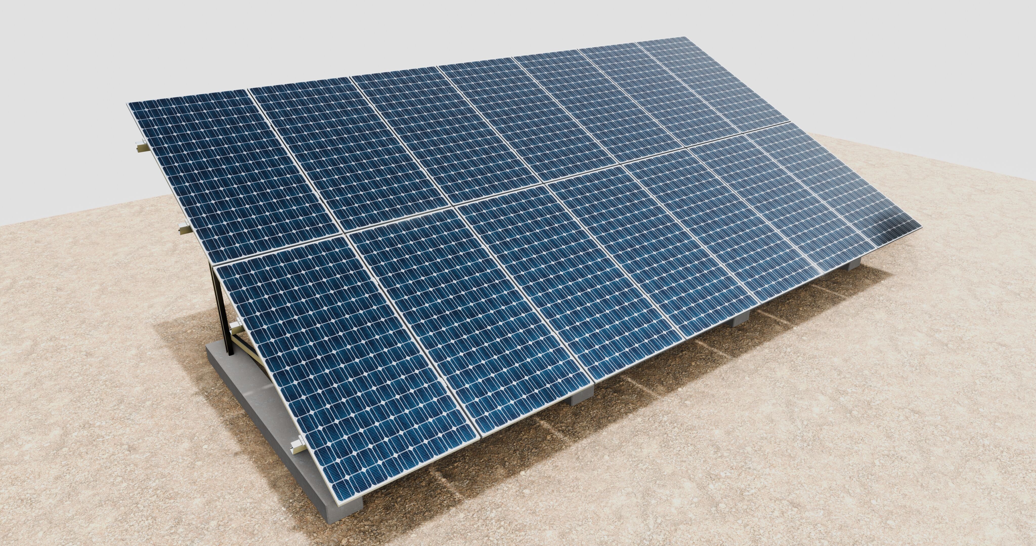 Solar Energy Irrigation Systems-No Bolt 3D model_40