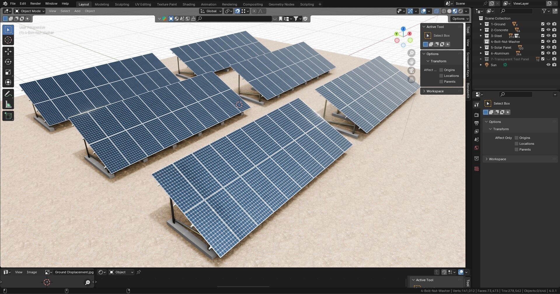 Solar Energy Irrigation Systems-No Bolt 3D model_12