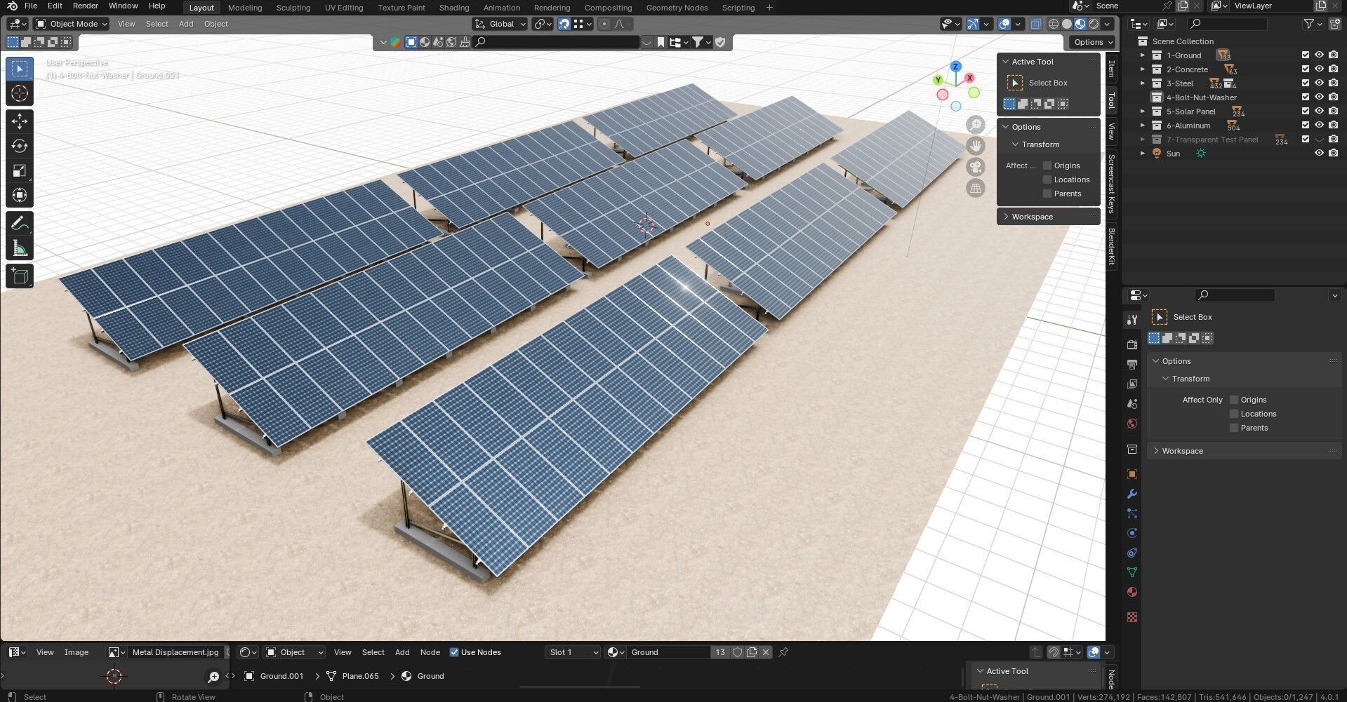 Solar Energy Irrigation Systems-No Bolt 3D model_14