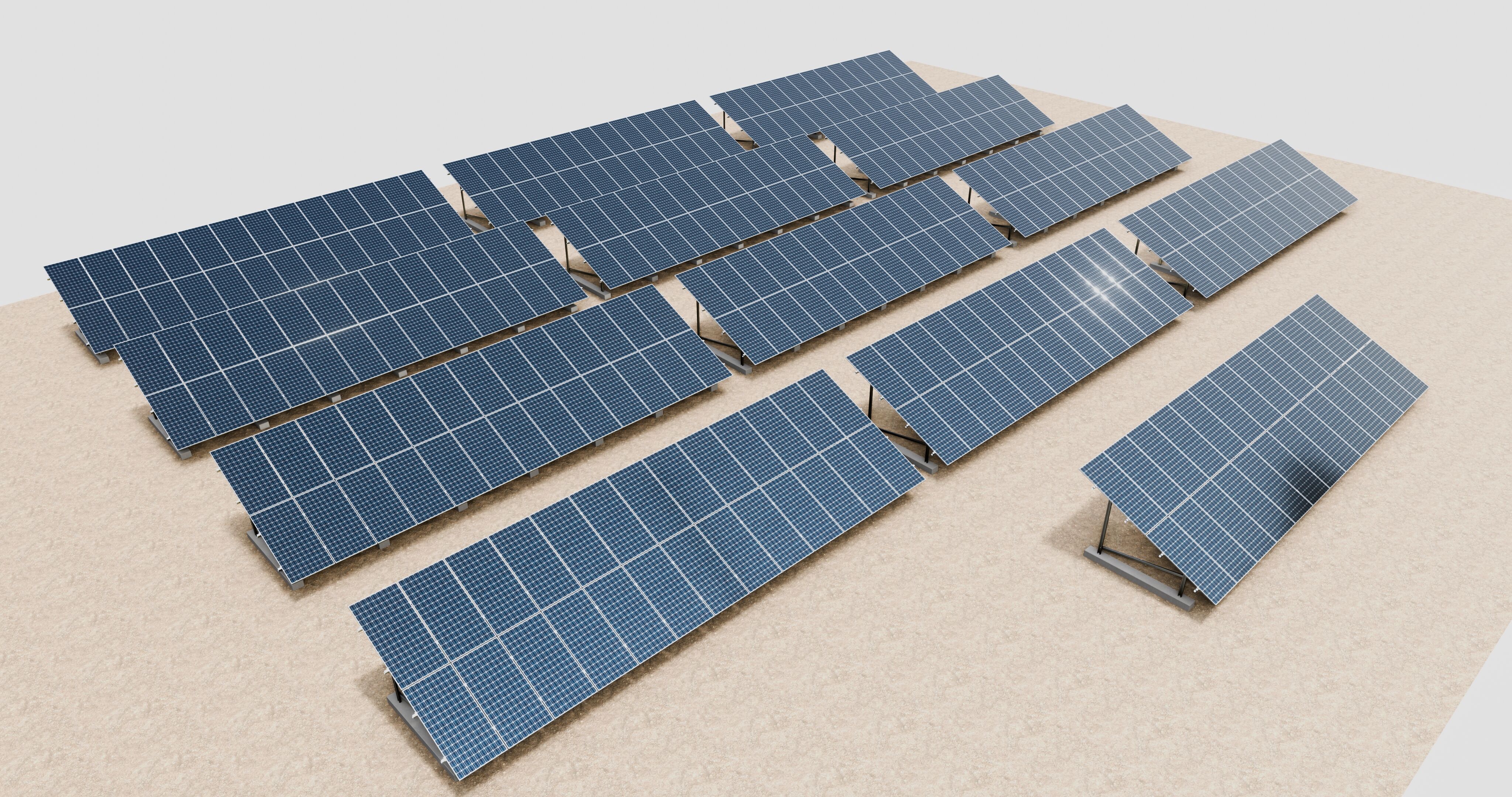 Solar Energy Irrigation Systems-No Bolt 3D model_78