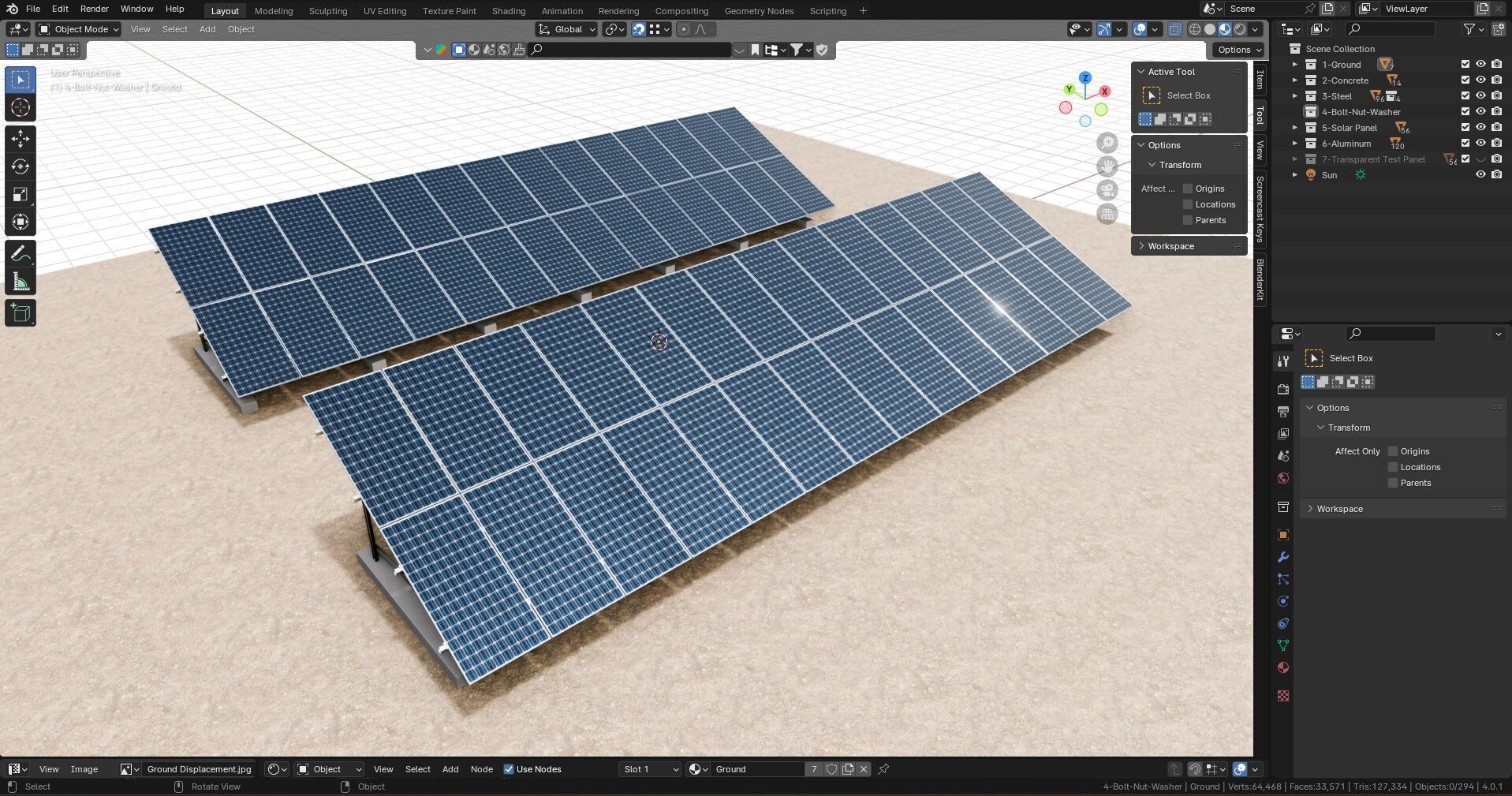 Solar Energy Irrigation Systems-No Bolt 3D model_6