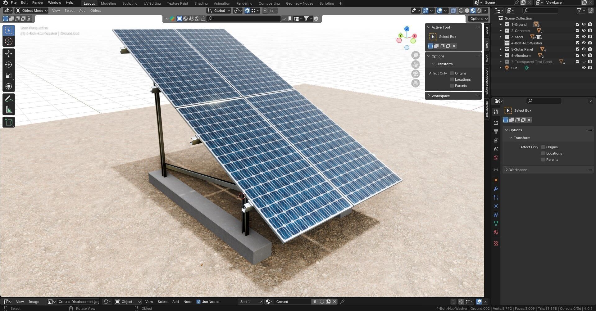 Solar Energy Irrigation Systems-No Bolt 3D model_4