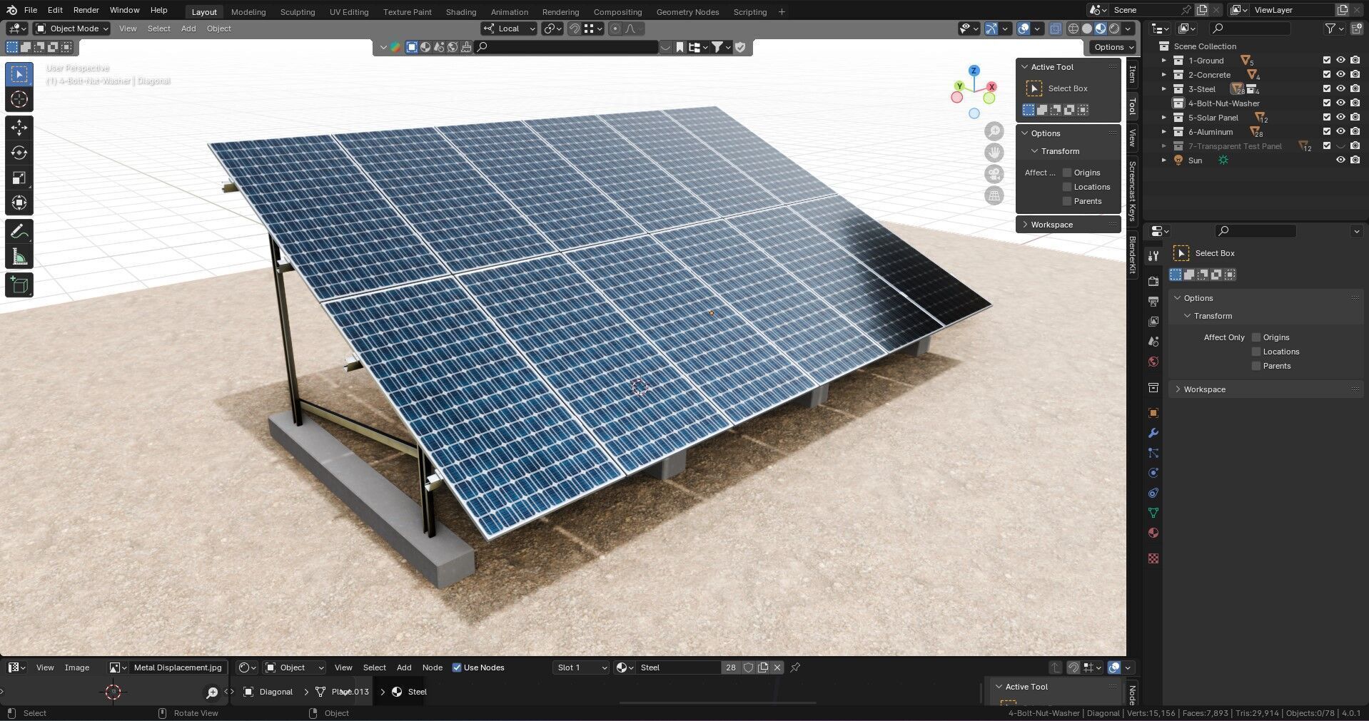 Solar Energy Irrigation Systems-No Bolt 3D model_3