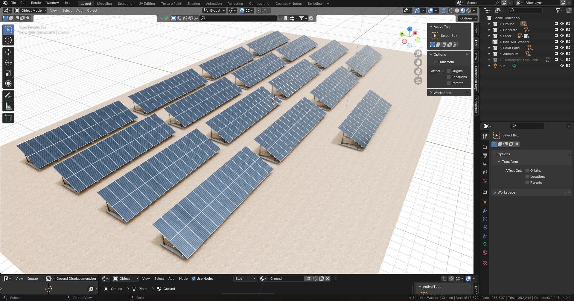 Solar Energy Irrigation Systems-No Bolt 3D model_19