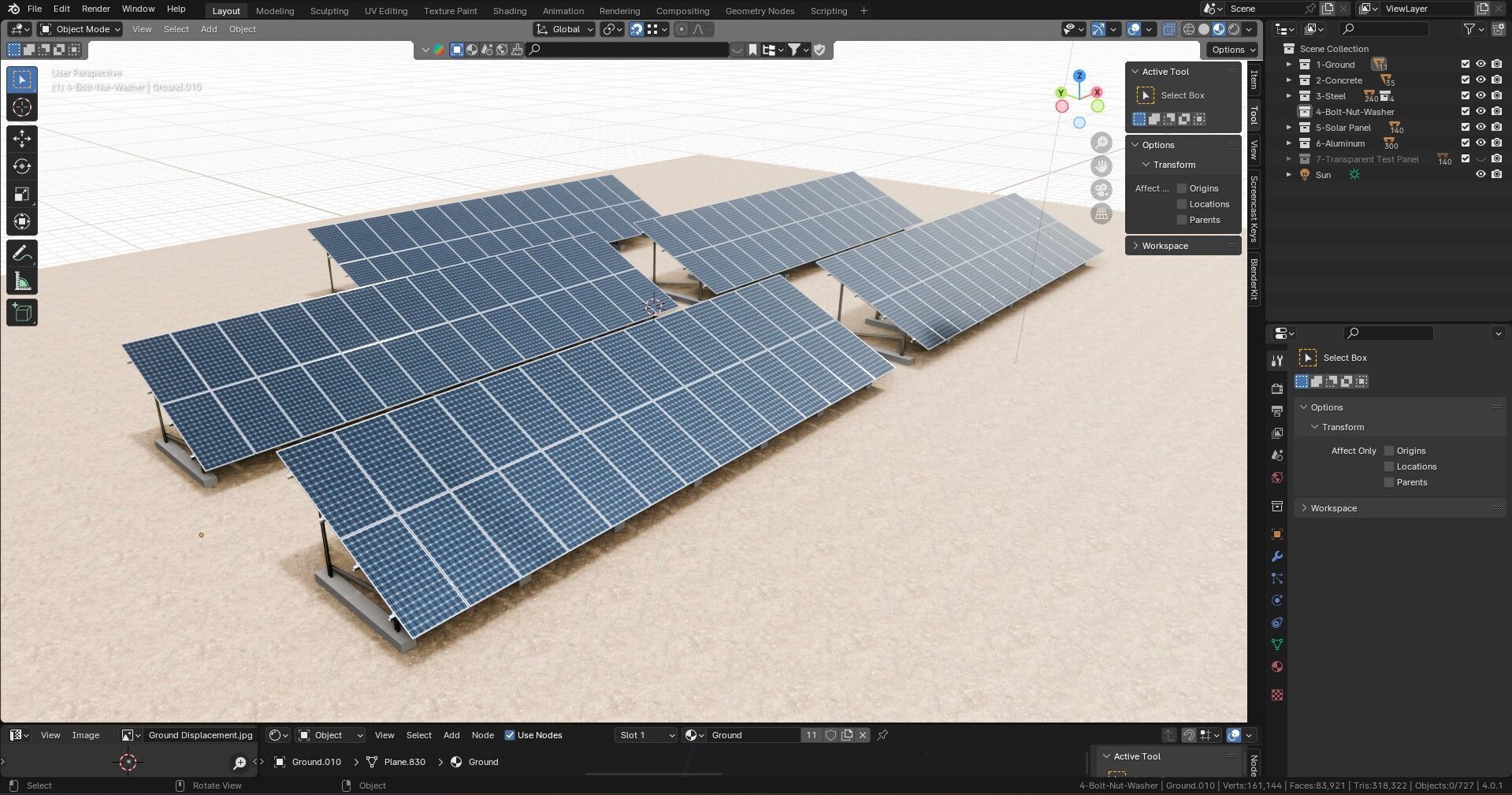 Solar Energy Irrigation Systems-No Bolt 3D model_15