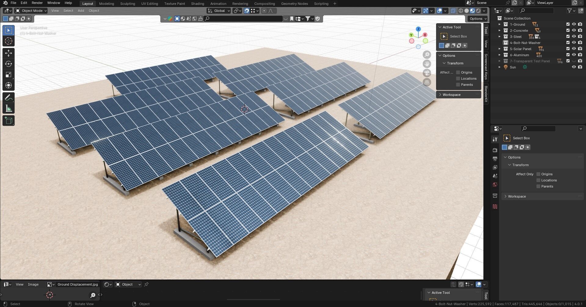 Solar Energy Irrigation Systems-No Bolt 3D model_13