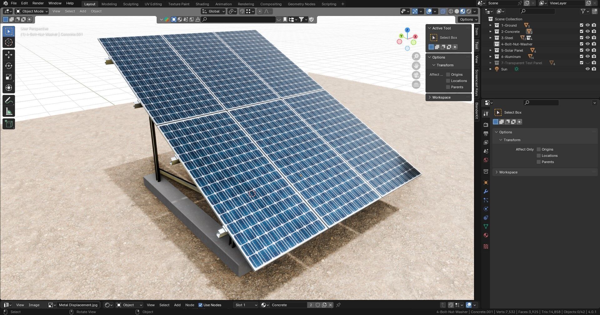 Solar Energy Irrigation Systems-No Bolt 3D model_7